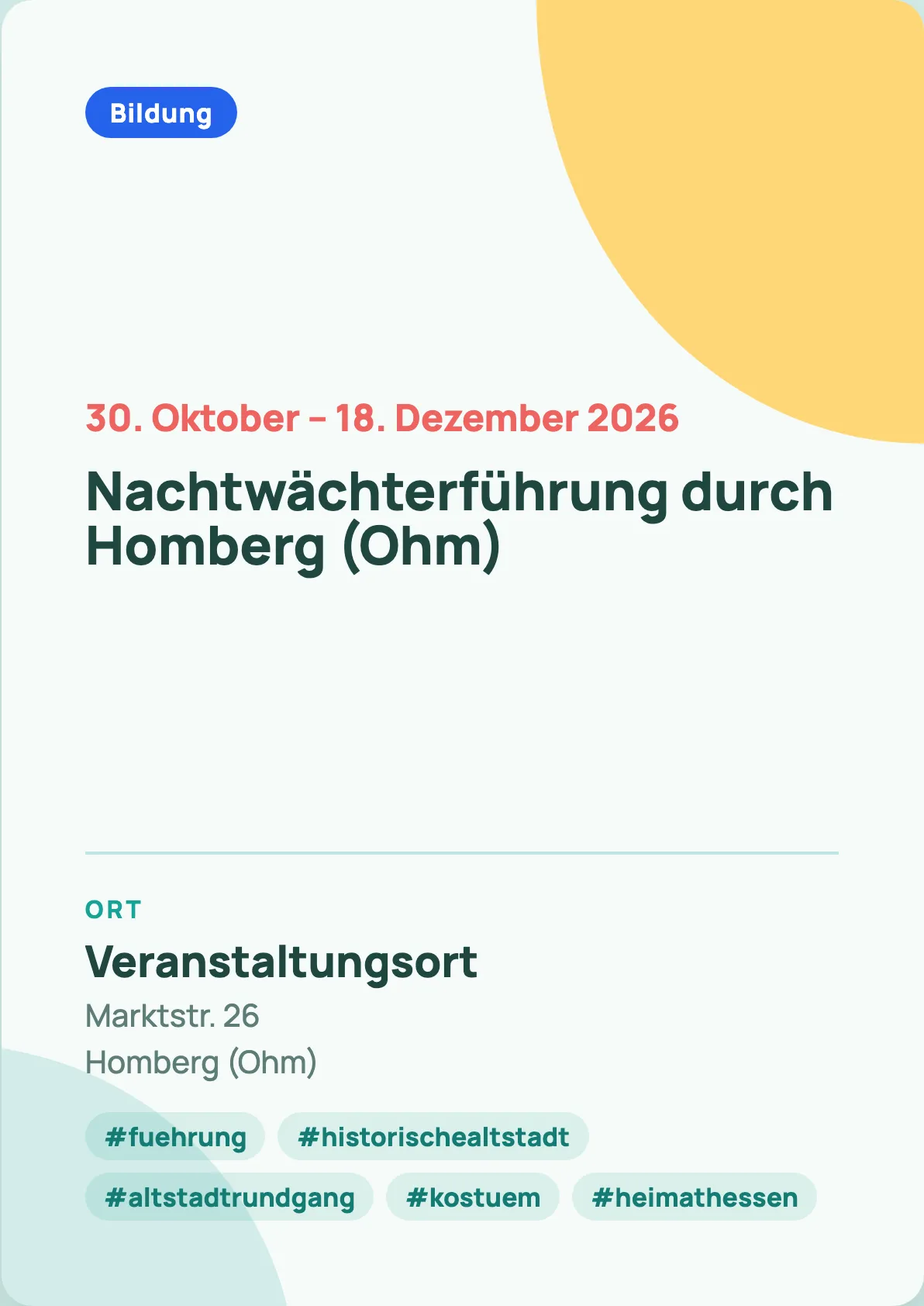 Veranstaltungsflyer