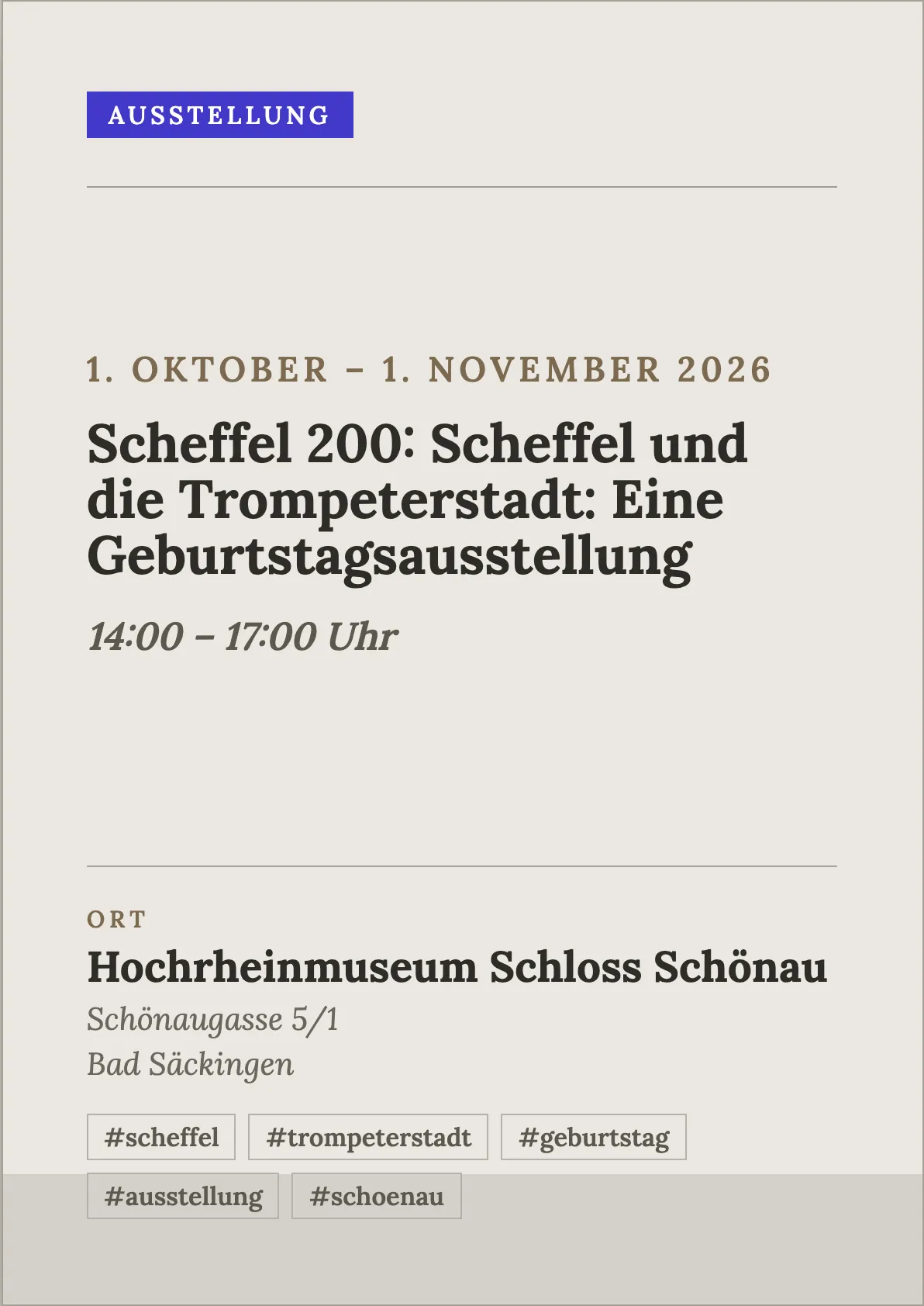 Veranstaltungsflyer