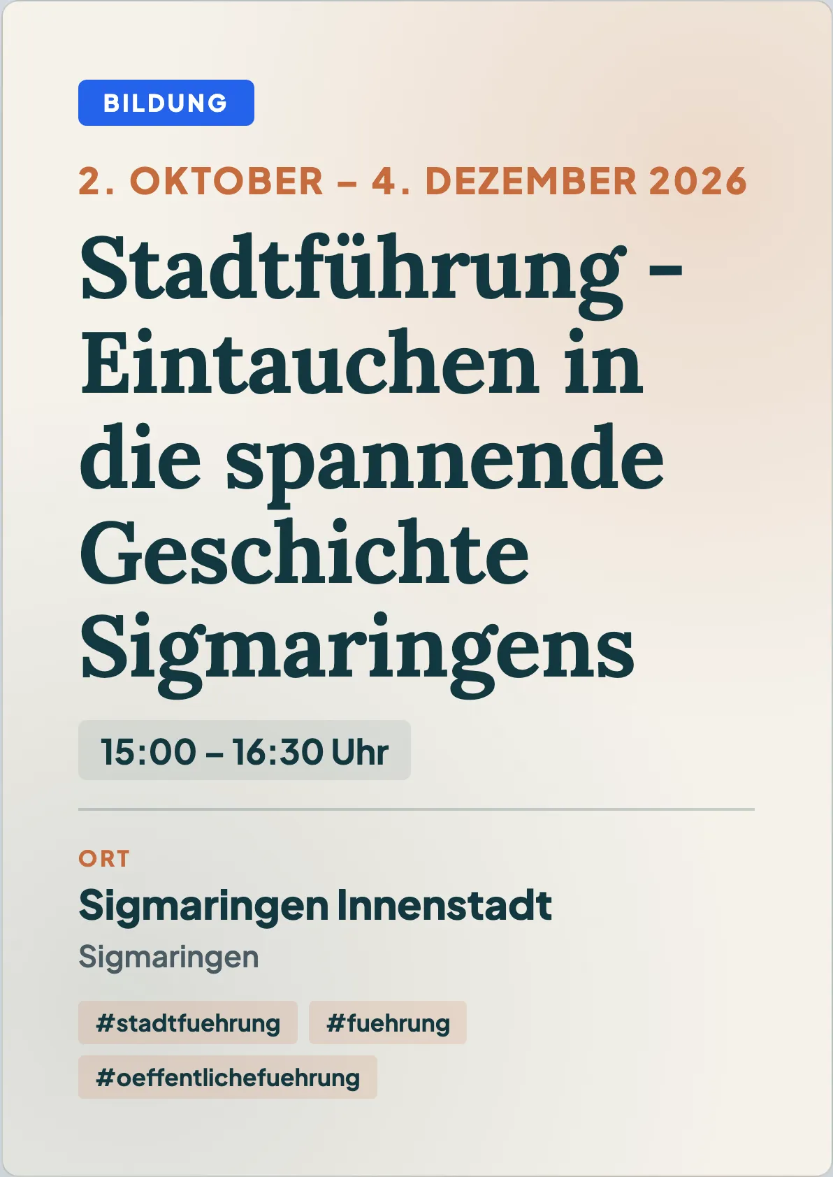 Veranstaltungsflyer