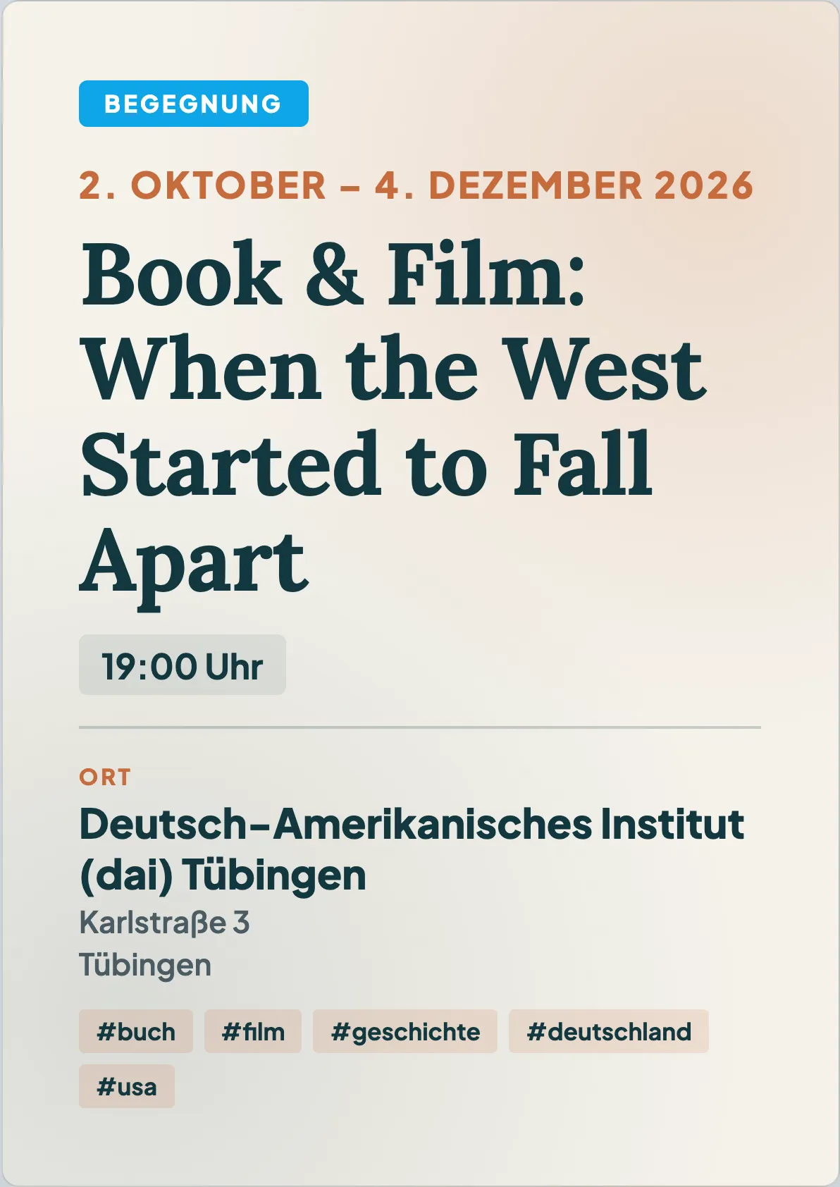 Veranstaltungsflyer