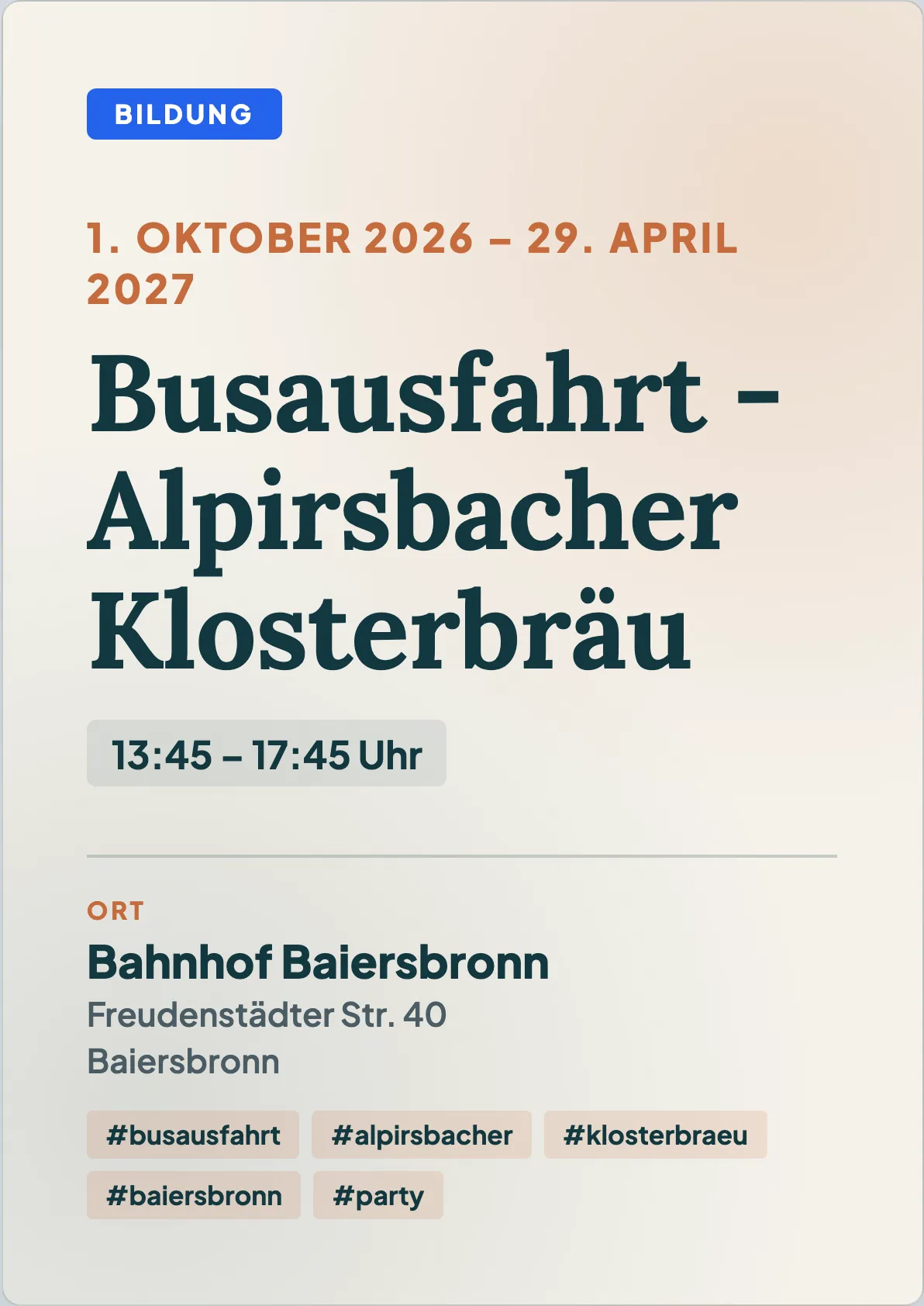 Veranstaltungsflyer