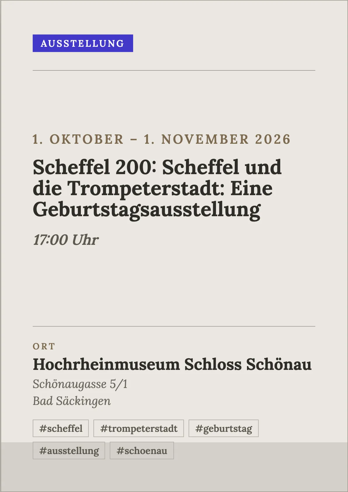Veranstaltungsflyer