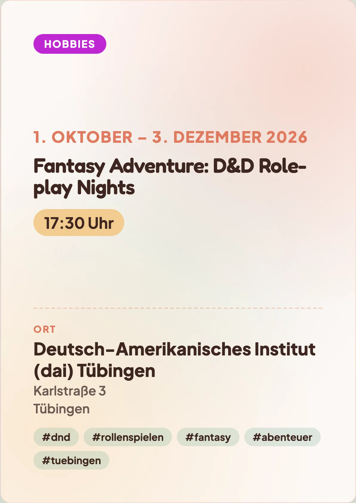Veranstaltungsflyer
