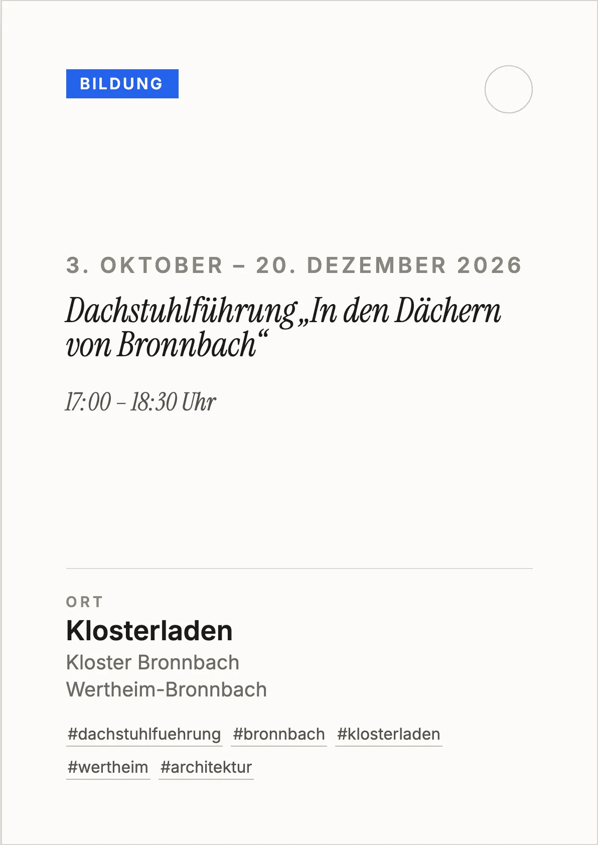 Veranstaltungsflyer