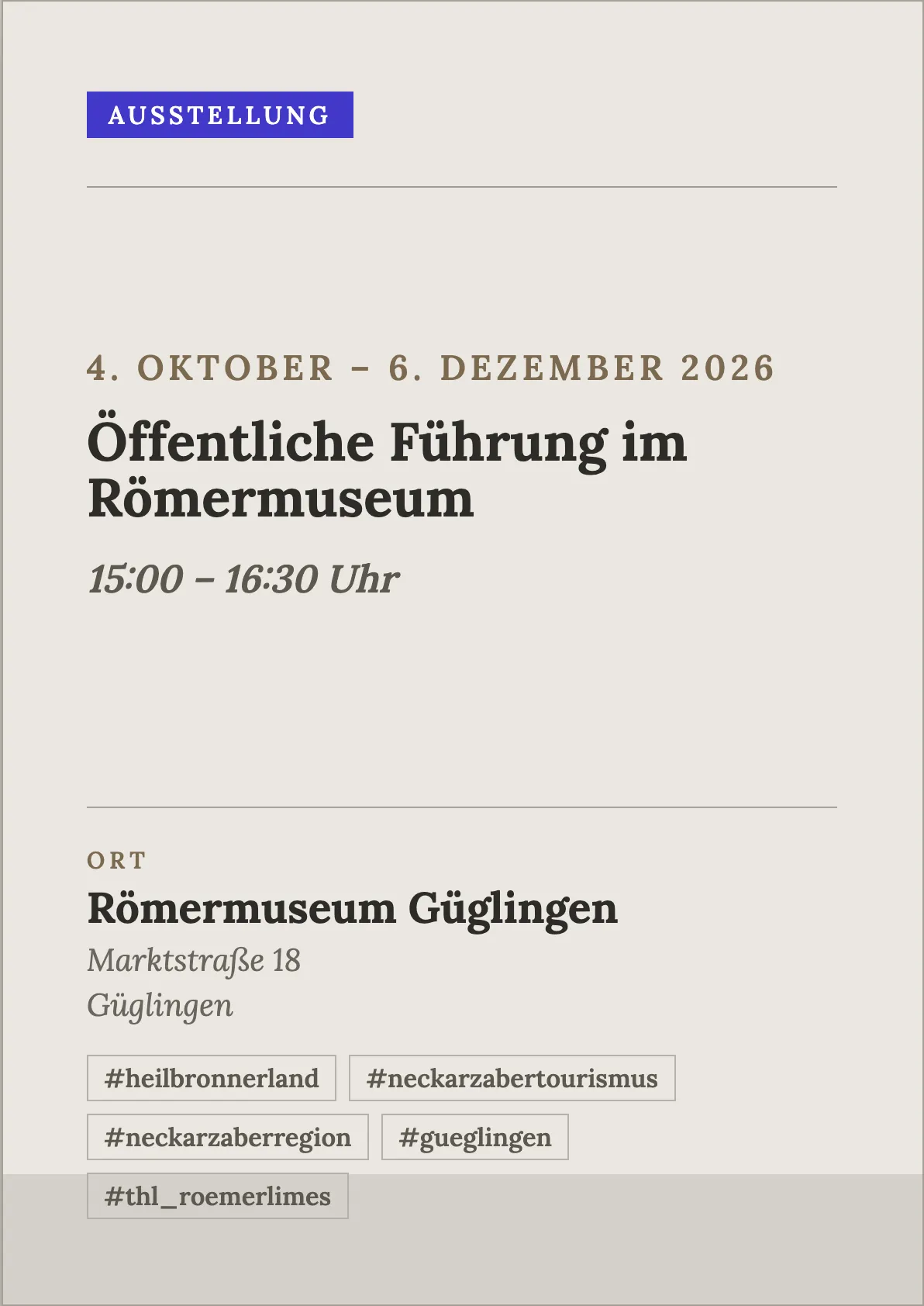 Veranstaltungsflyer