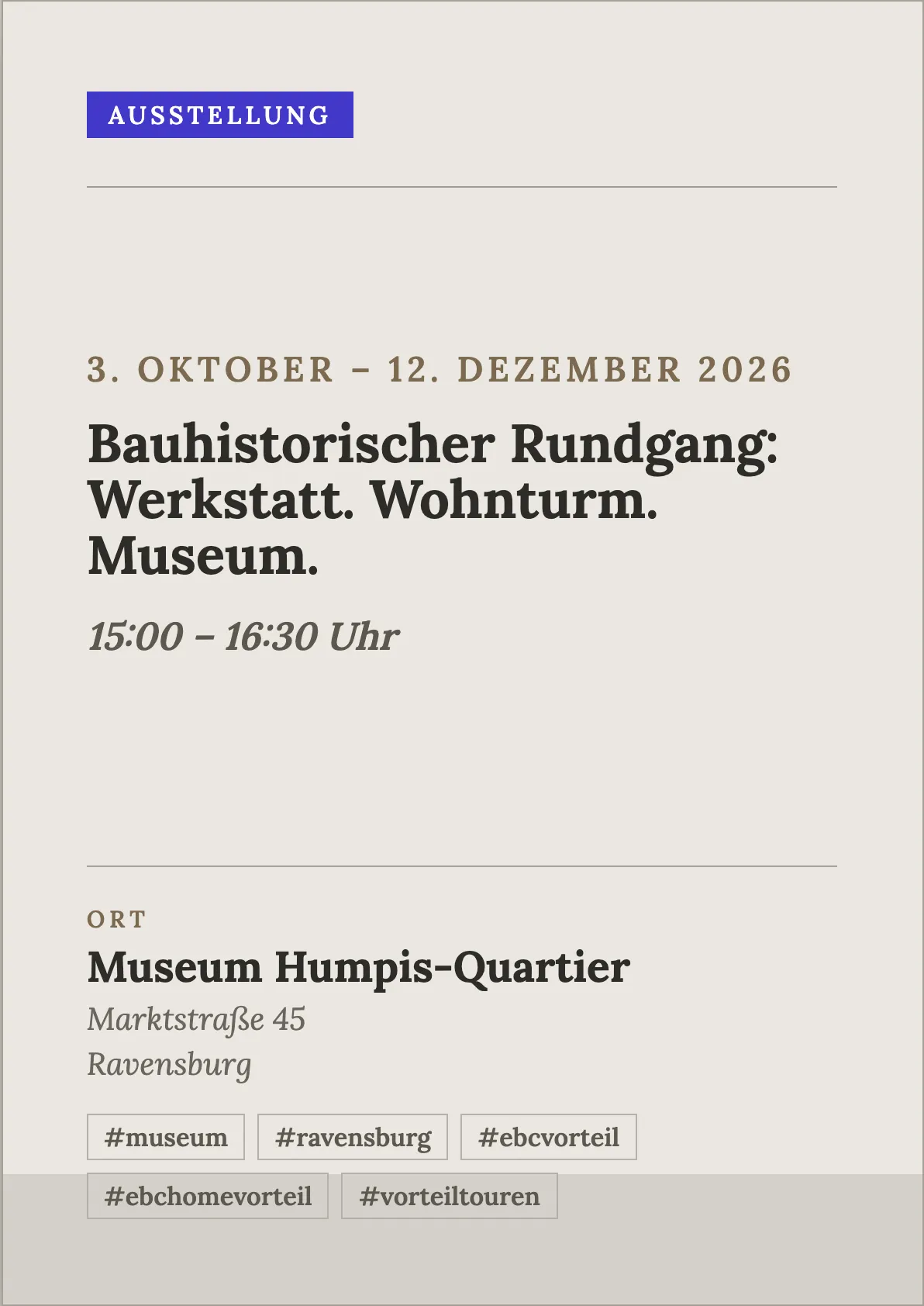 Veranstaltungsflyer