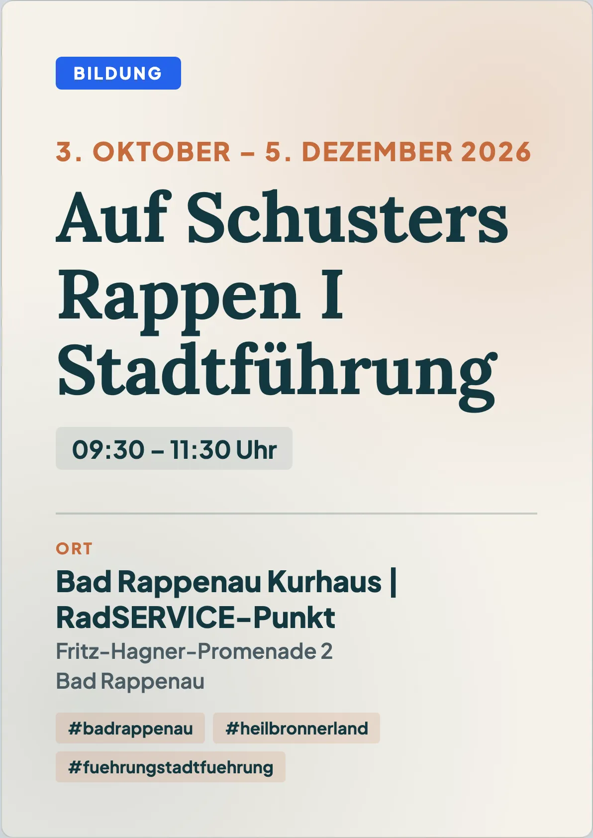 Veranstaltungsflyer
