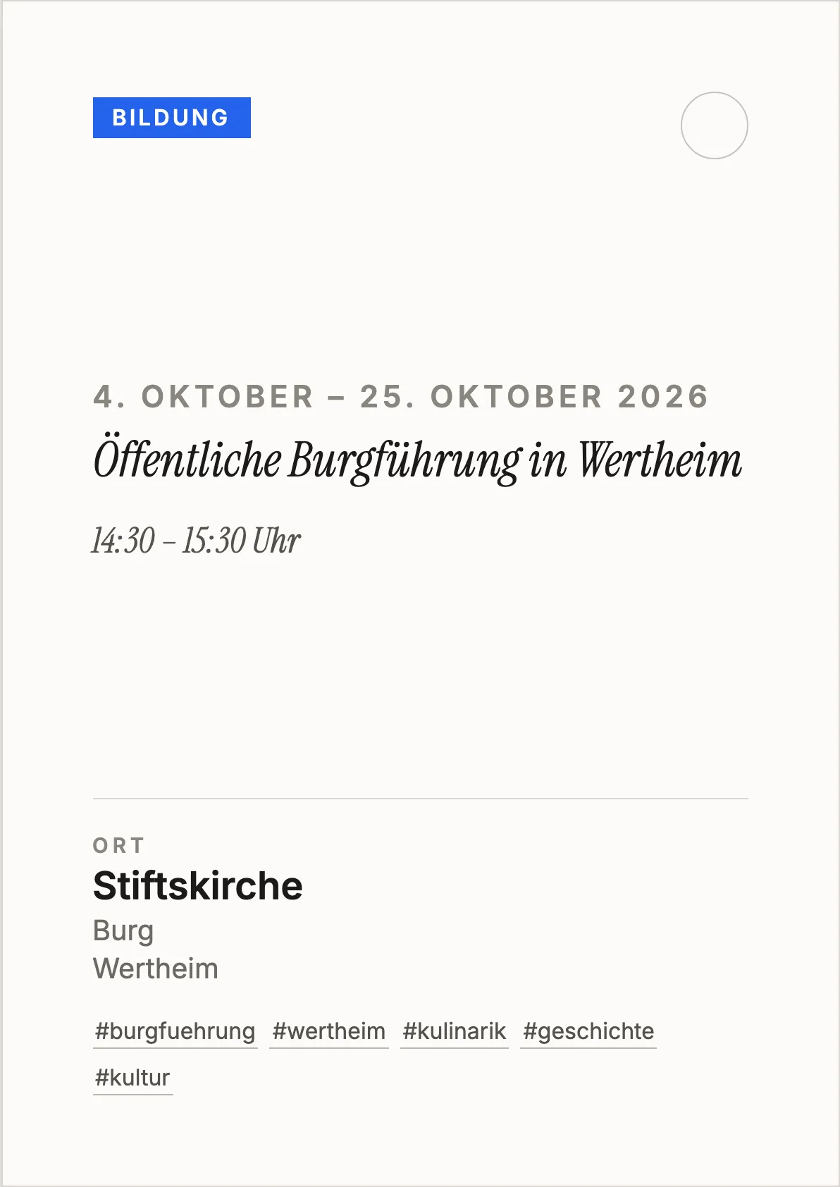Veranstaltungsflyer