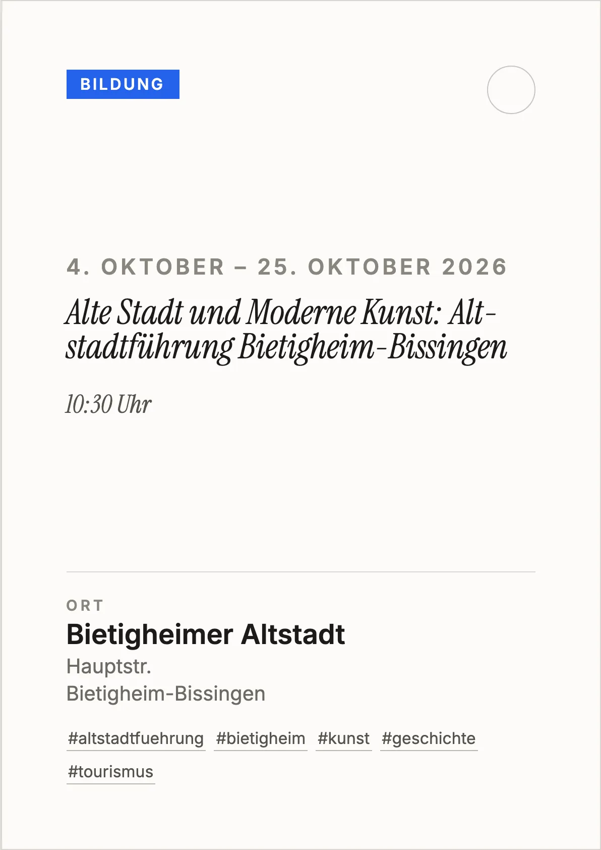 Veranstaltungsflyer