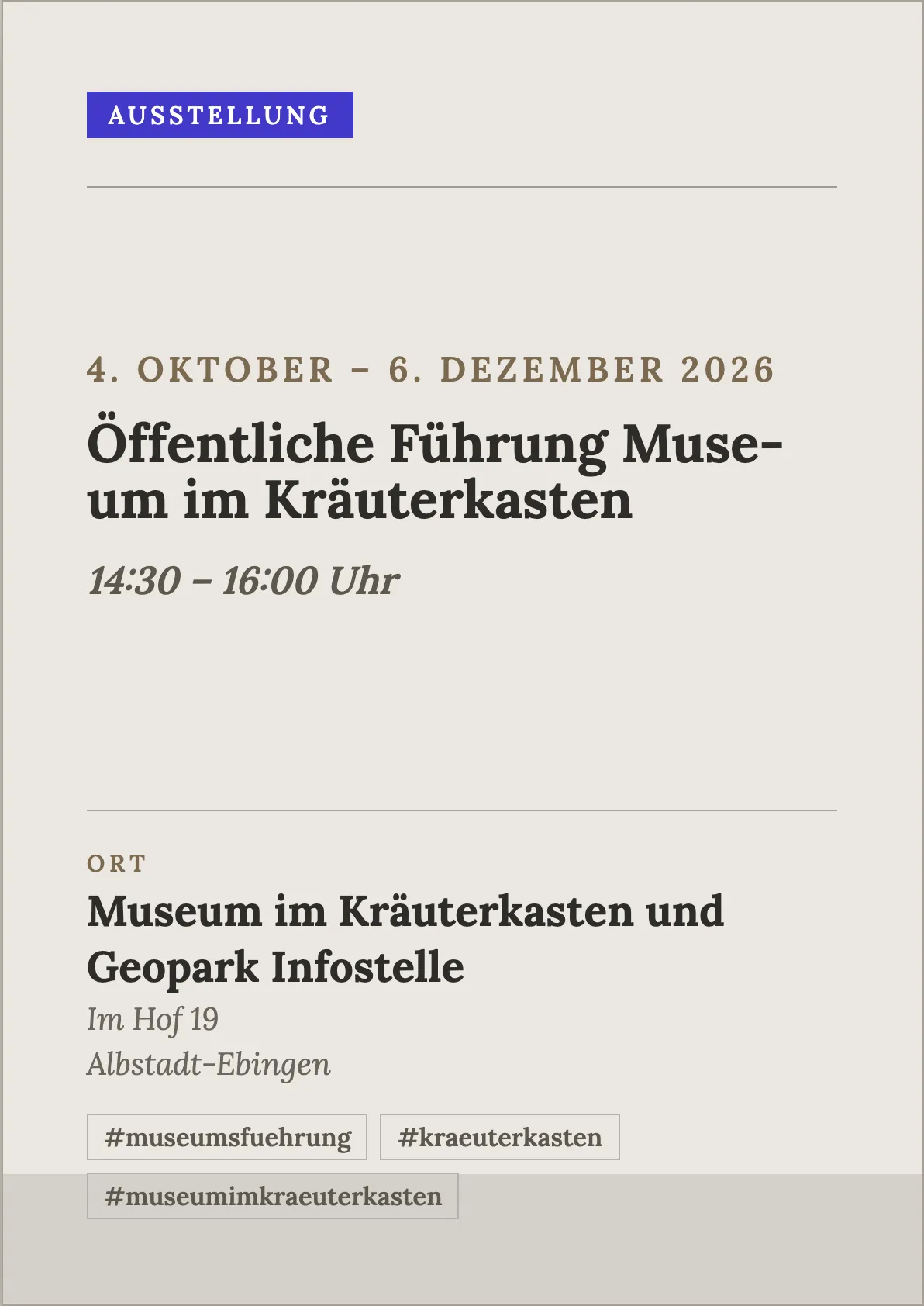 Veranstaltungsflyer