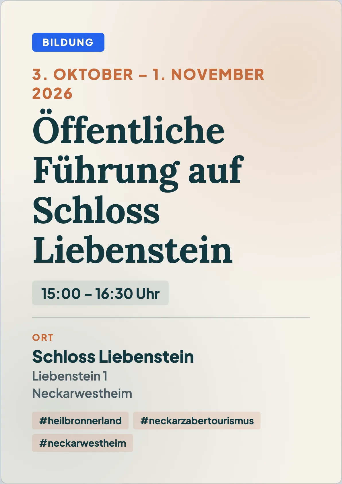 Veranstaltungsflyer