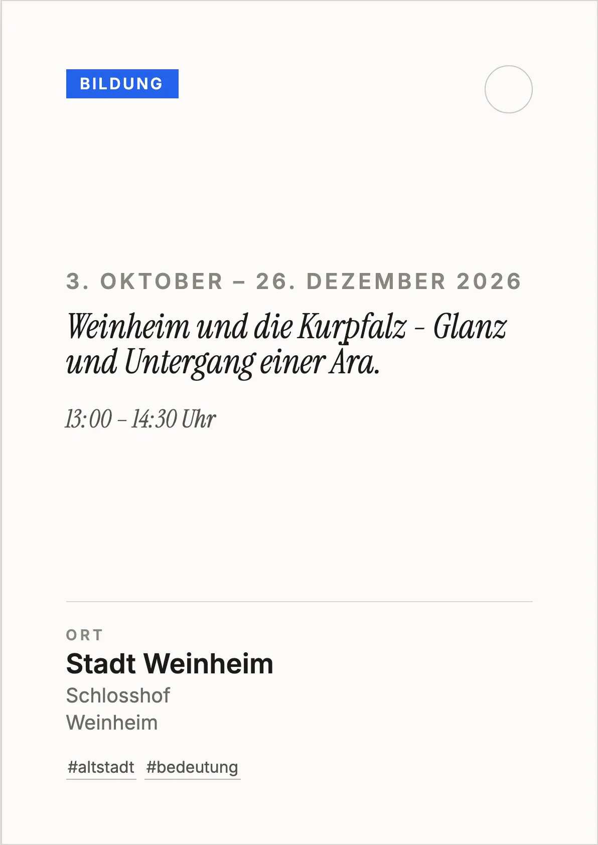 Veranstaltungsflyer