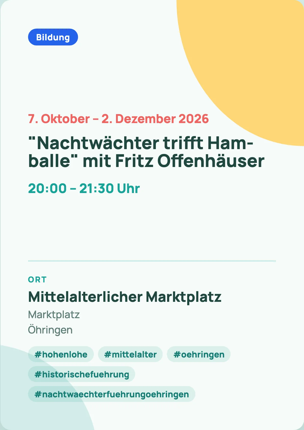 Veranstaltungsflyer