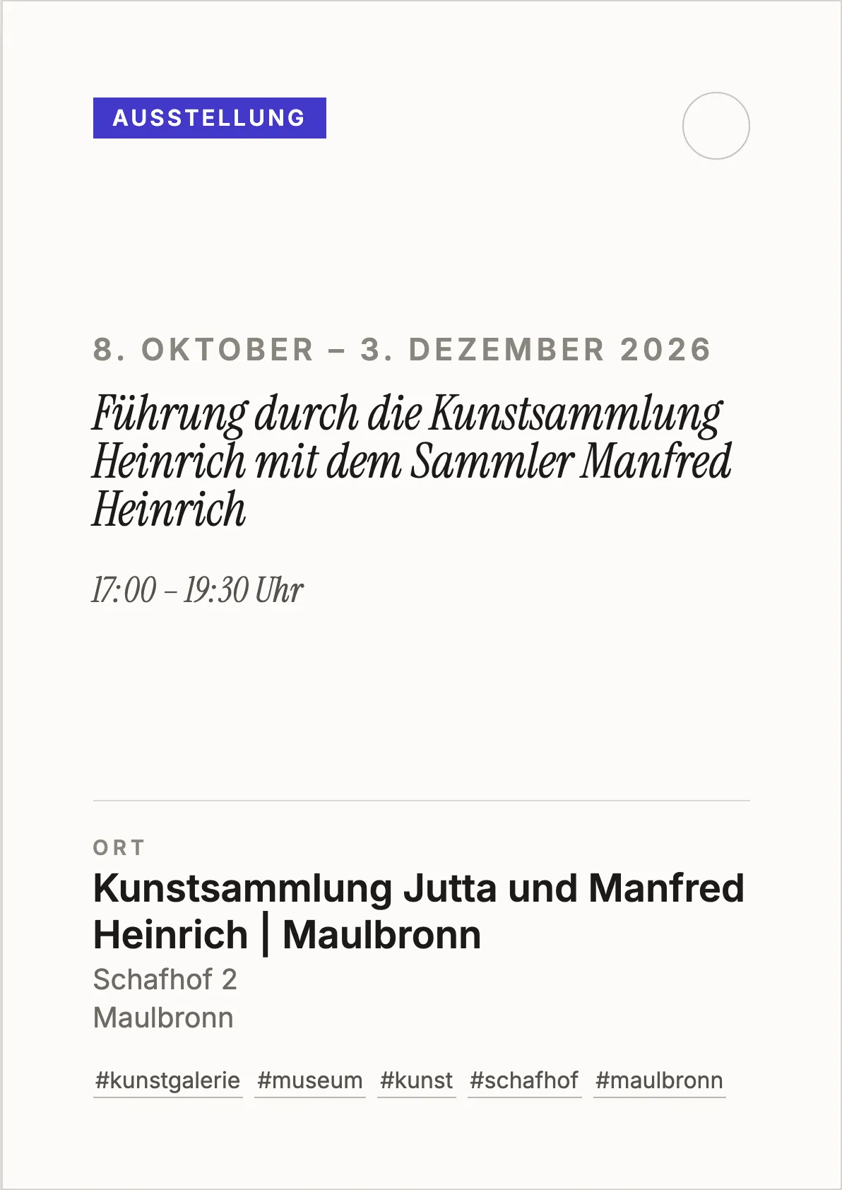 Veranstaltungsflyer