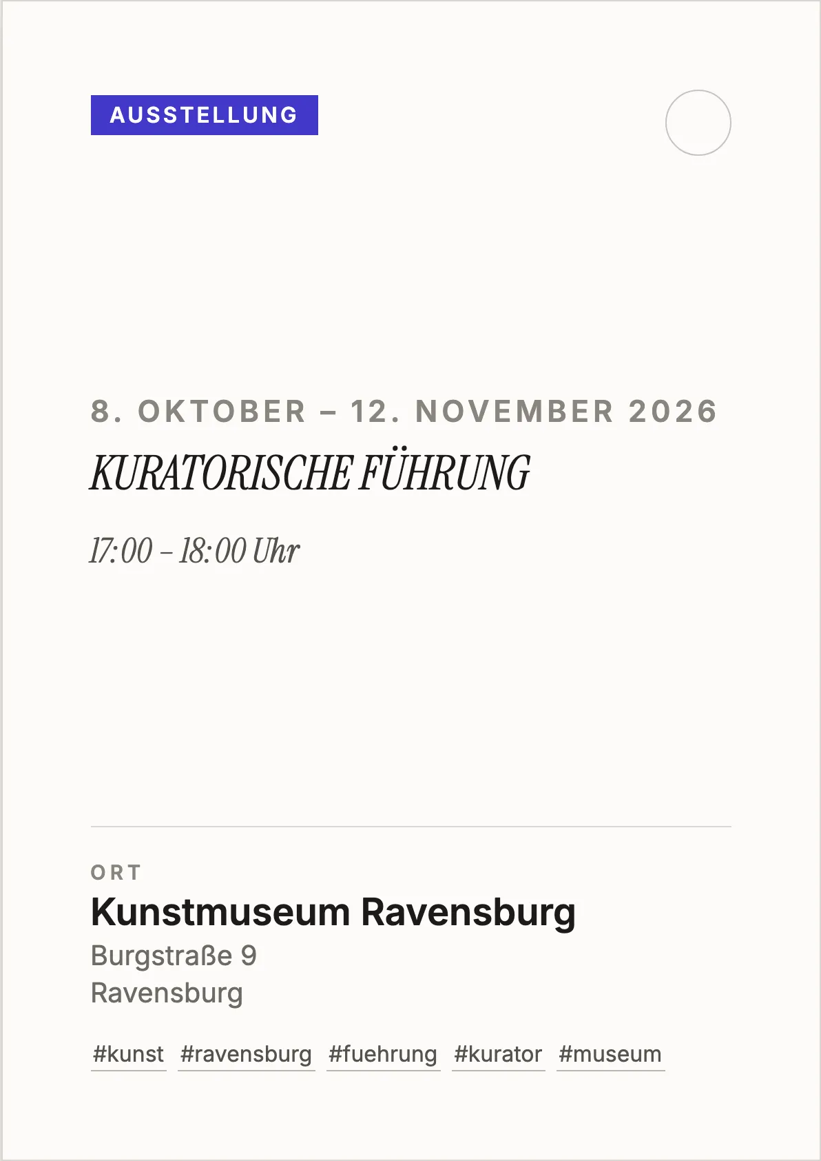 Veranstaltungsflyer