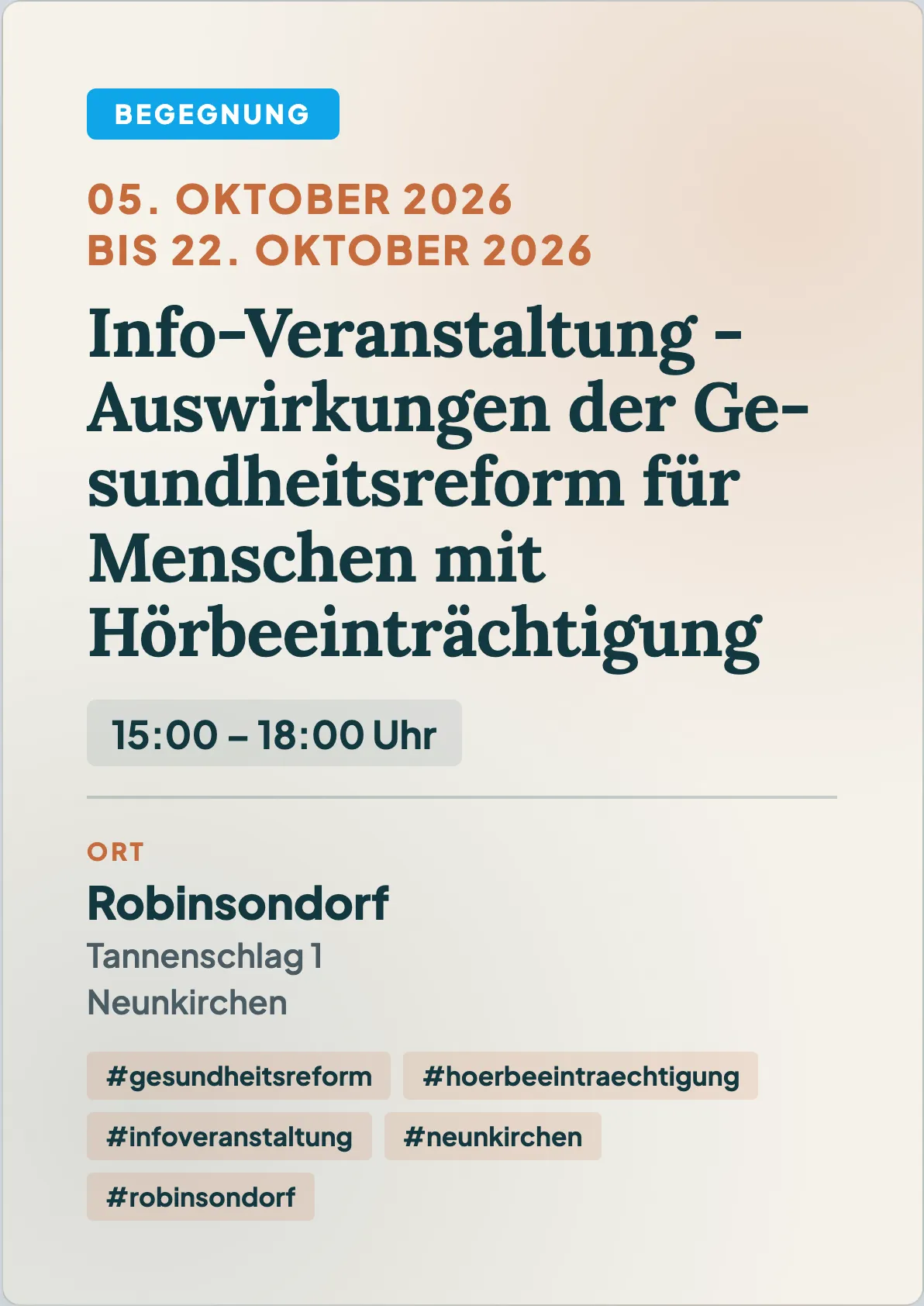 Veranstaltungsflyer