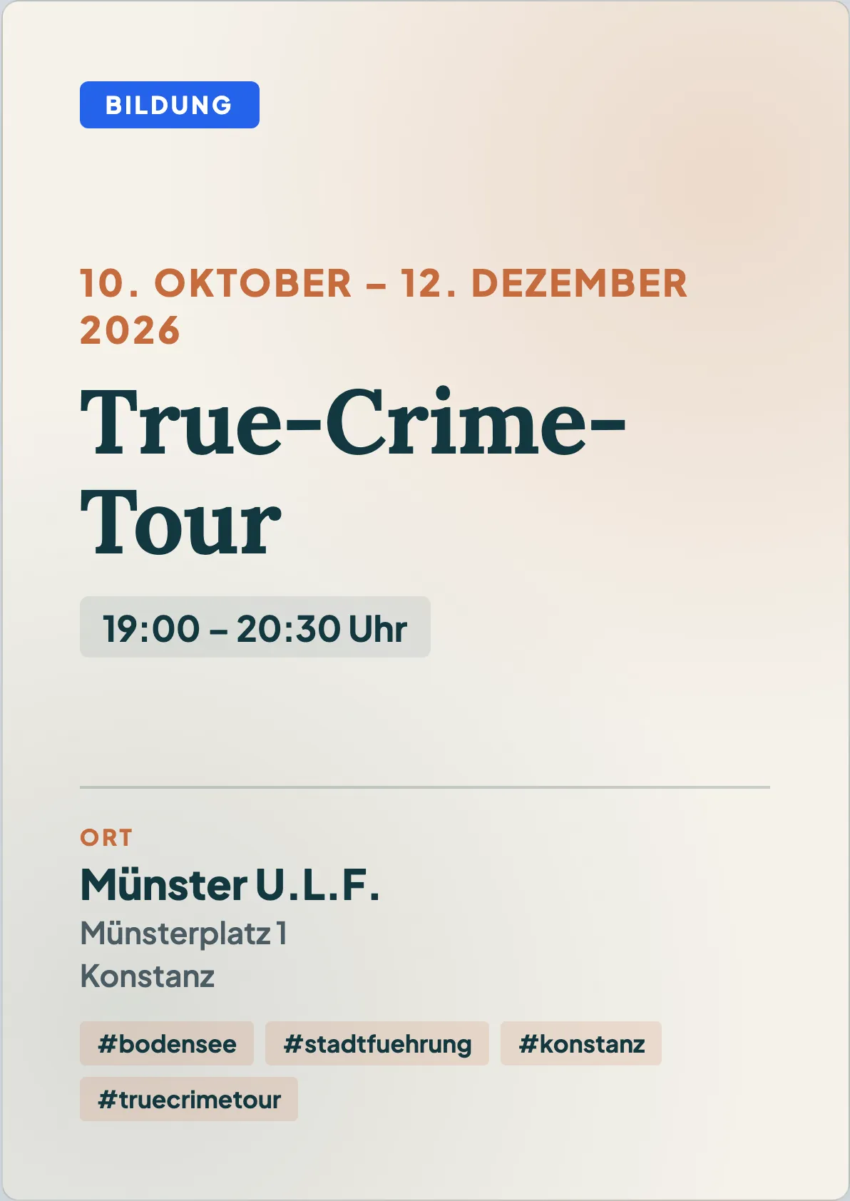 Veranstaltungsflyer