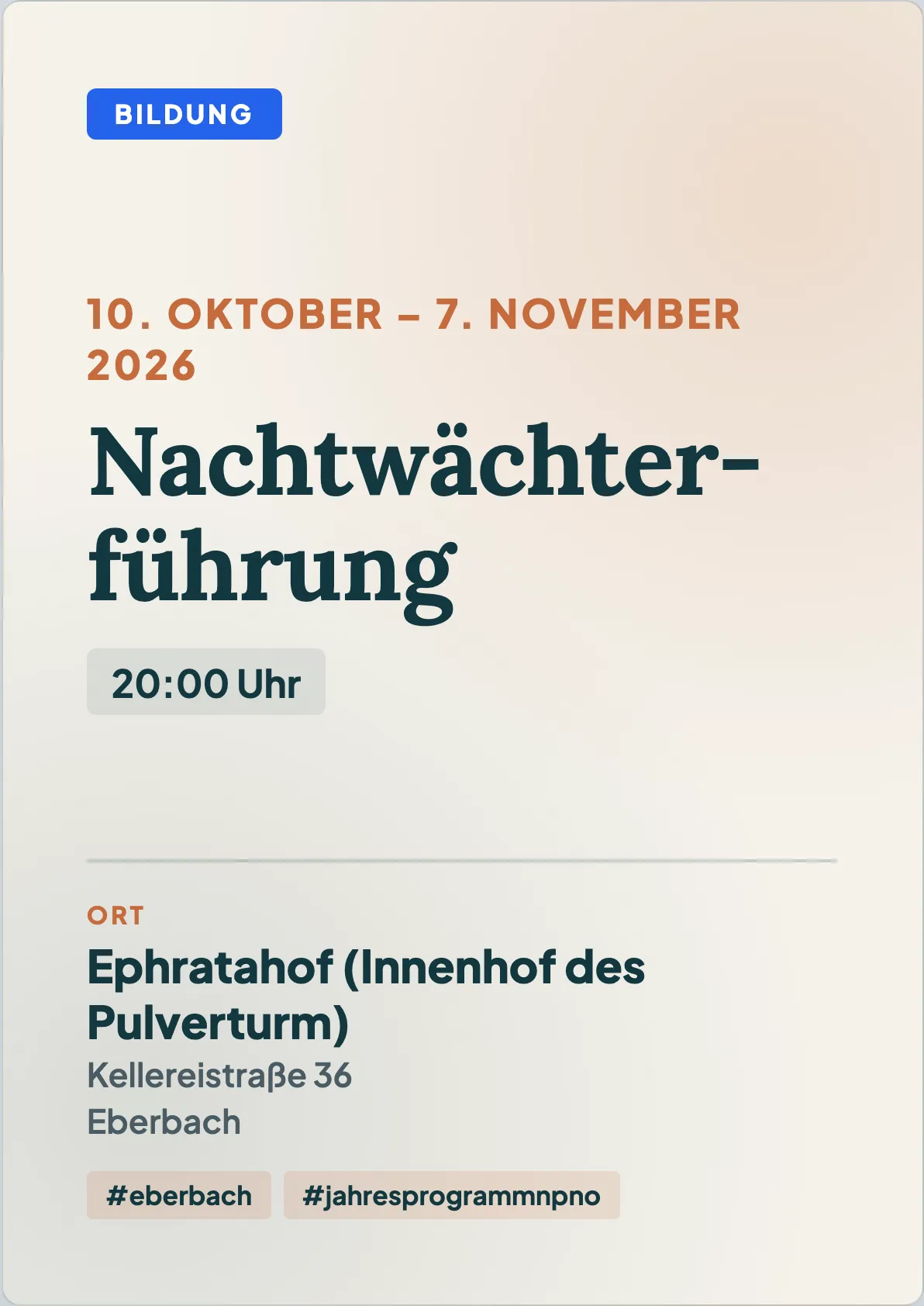 Veranstaltungsflyer
