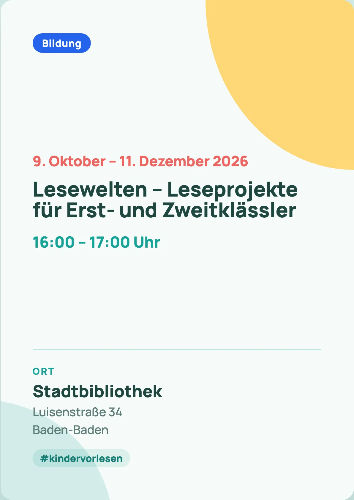 Veranstaltungsflyer