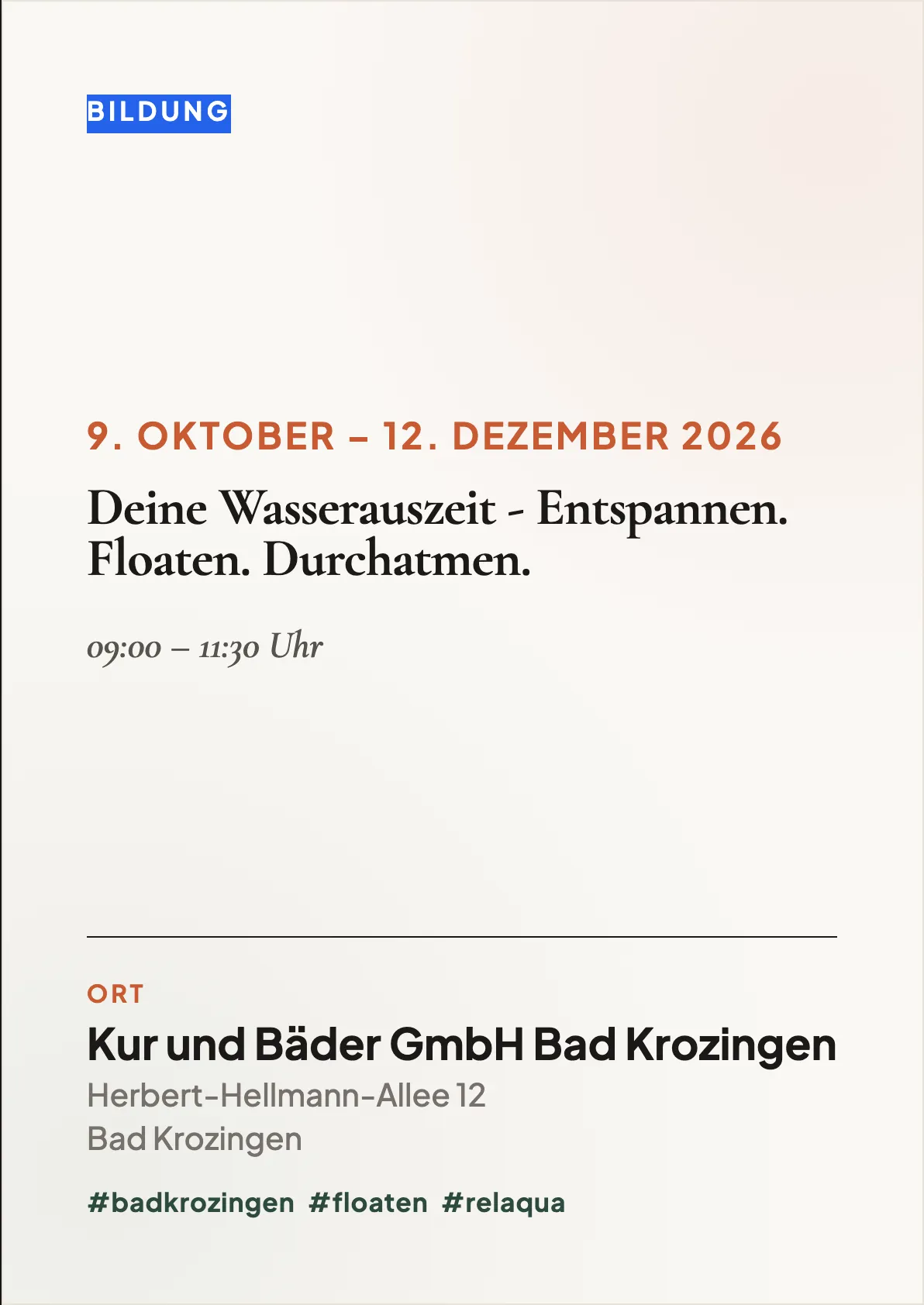 Veranstaltungsflyer
