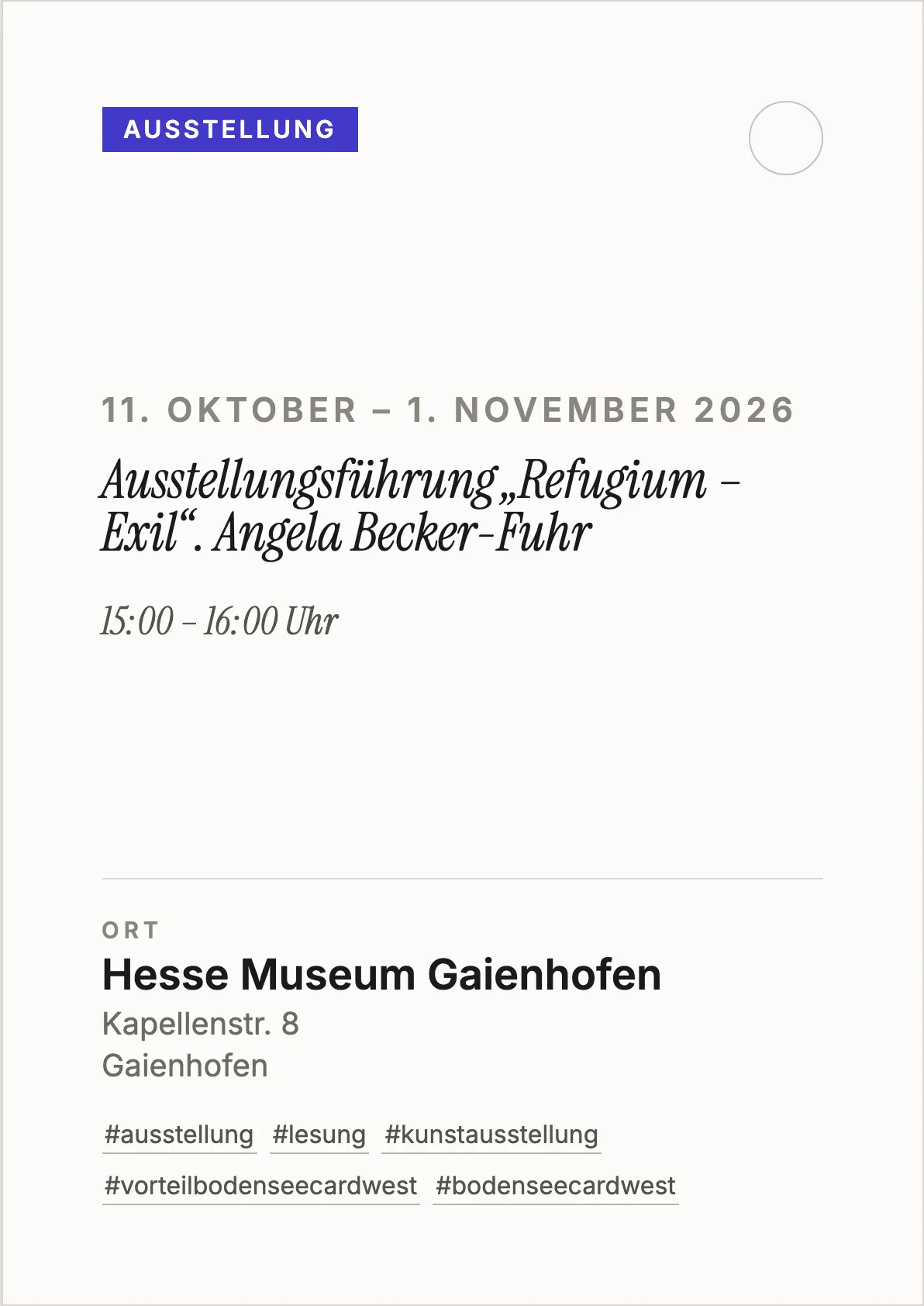 Veranstaltungsflyer