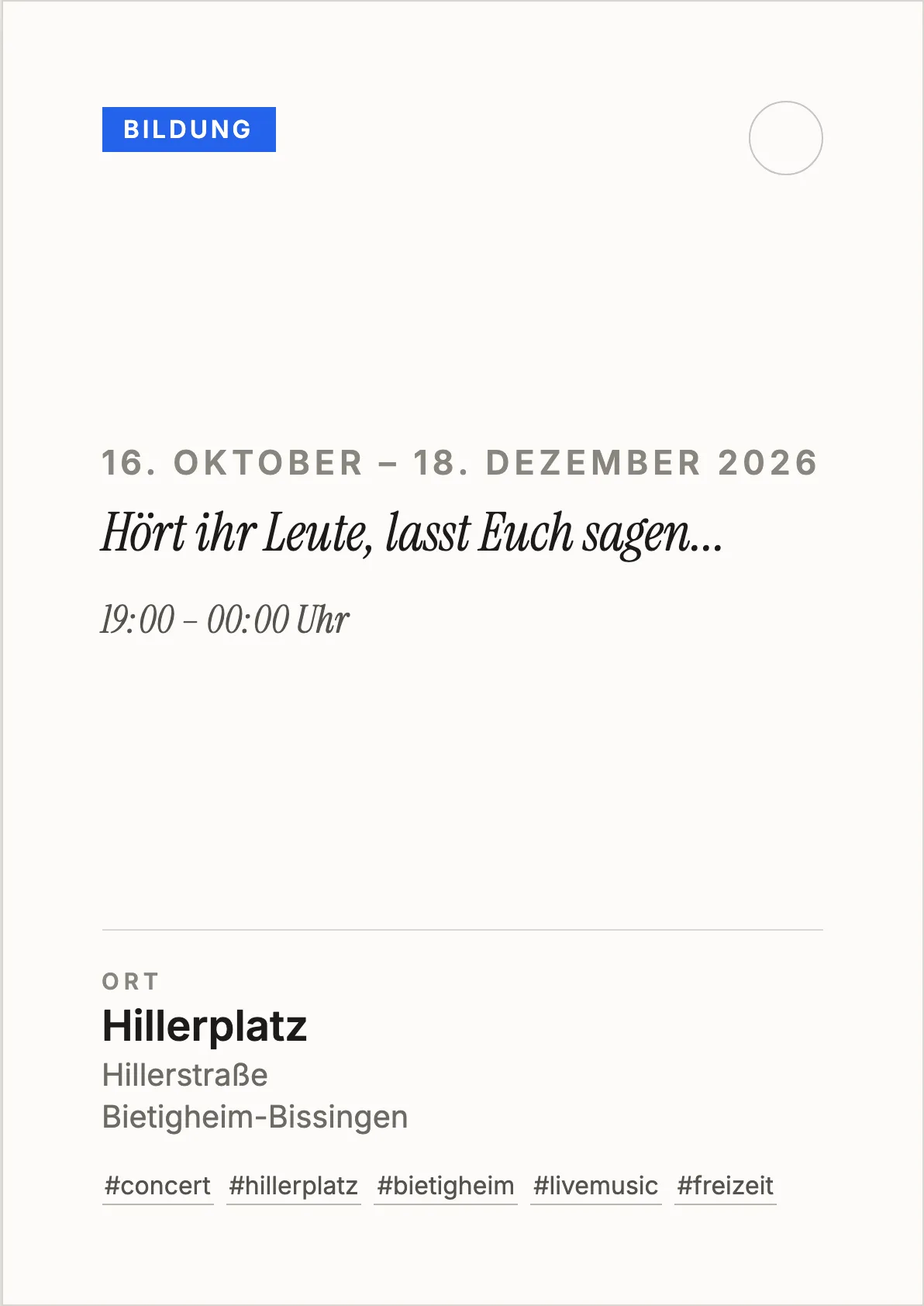 Veranstaltungsflyer