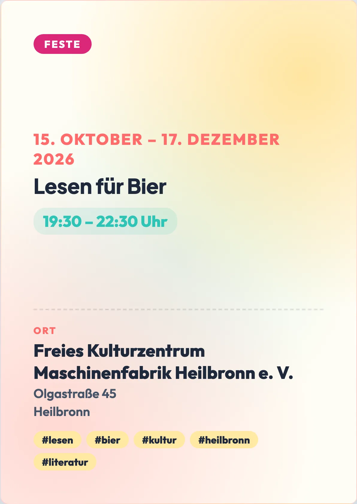 Veranstaltungsflyer