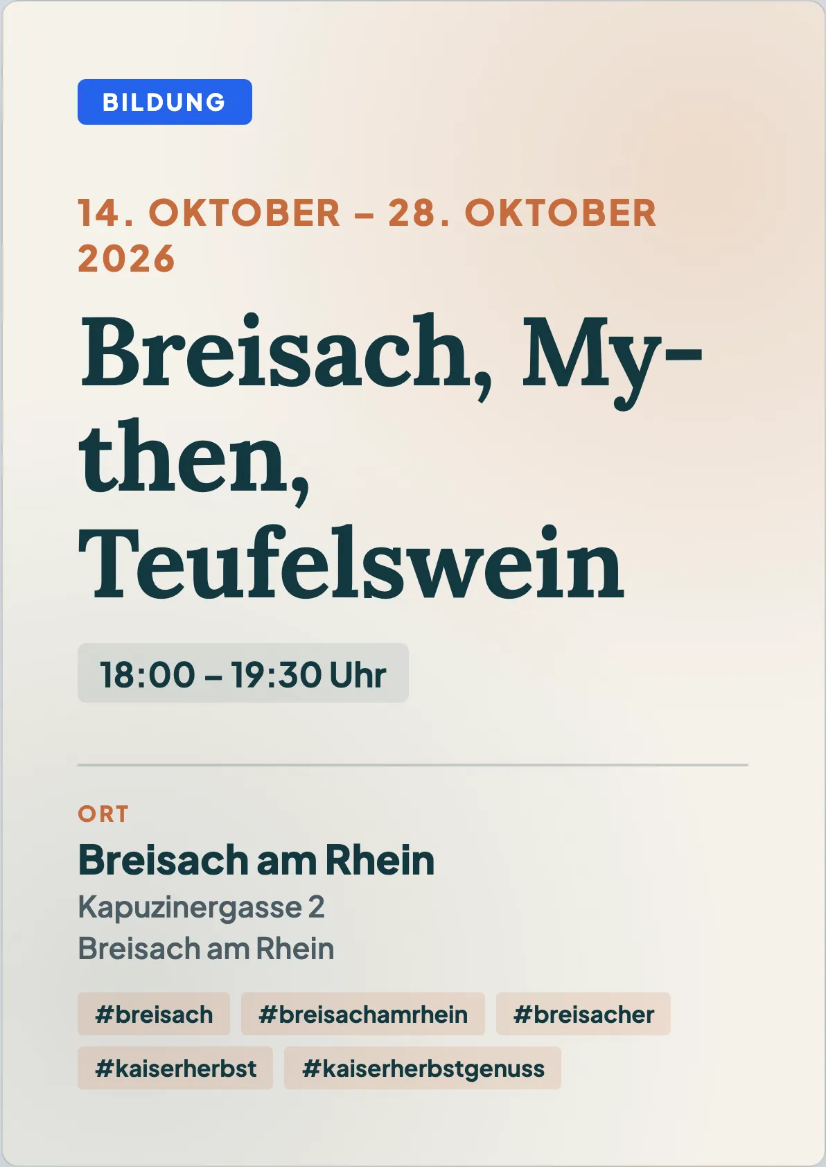 Veranstaltungsflyer