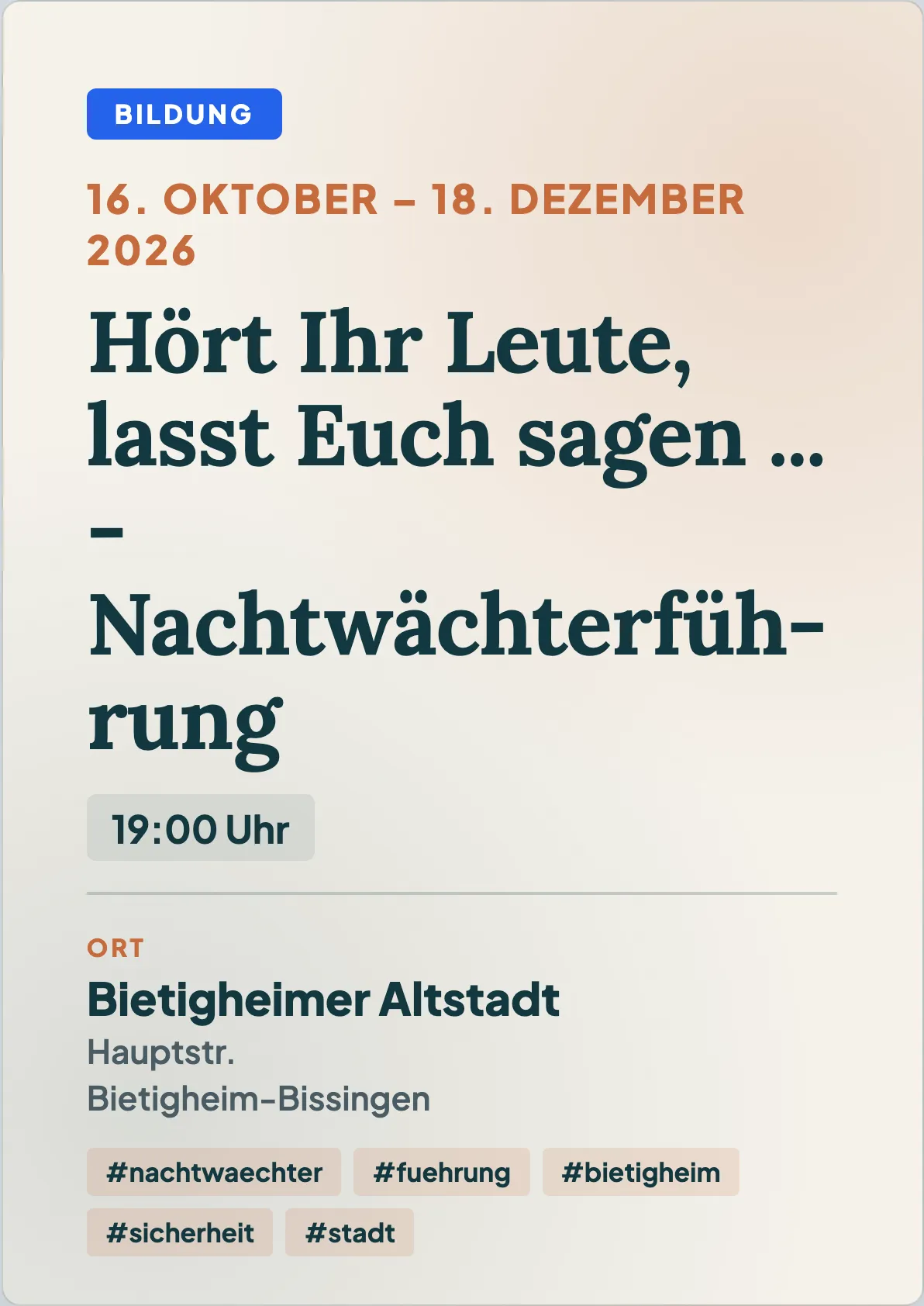 Veranstaltungsflyer