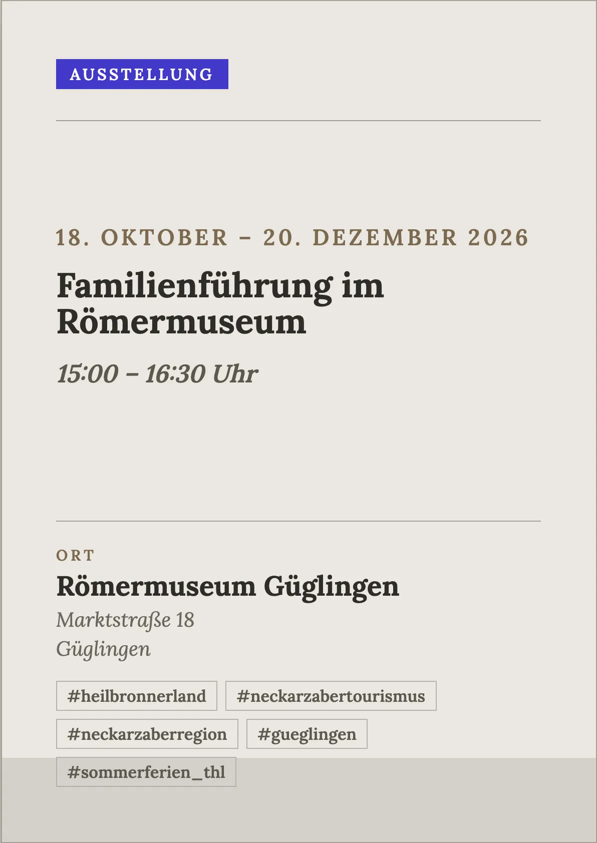 Veranstaltungsflyer