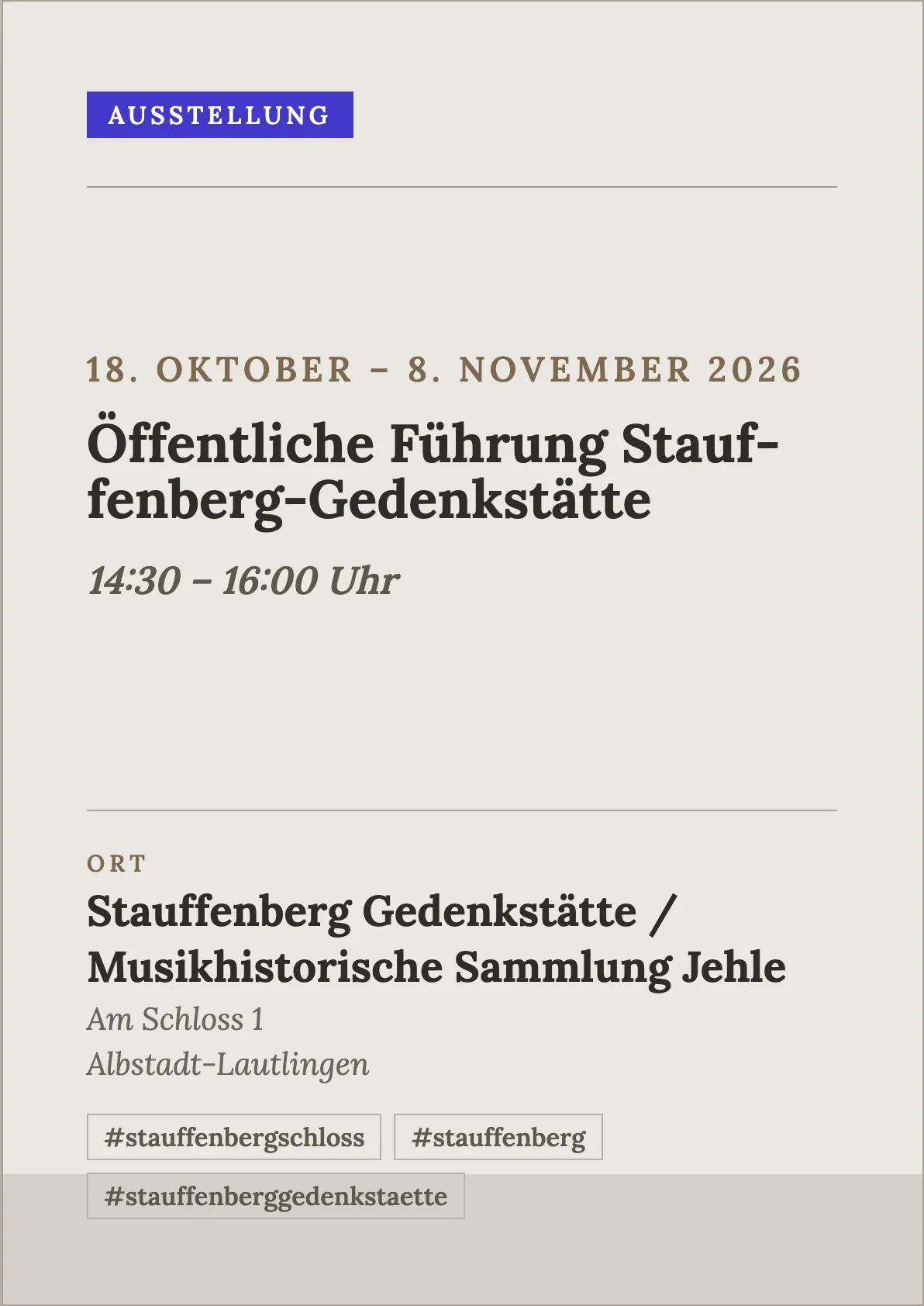 Veranstaltungsflyer