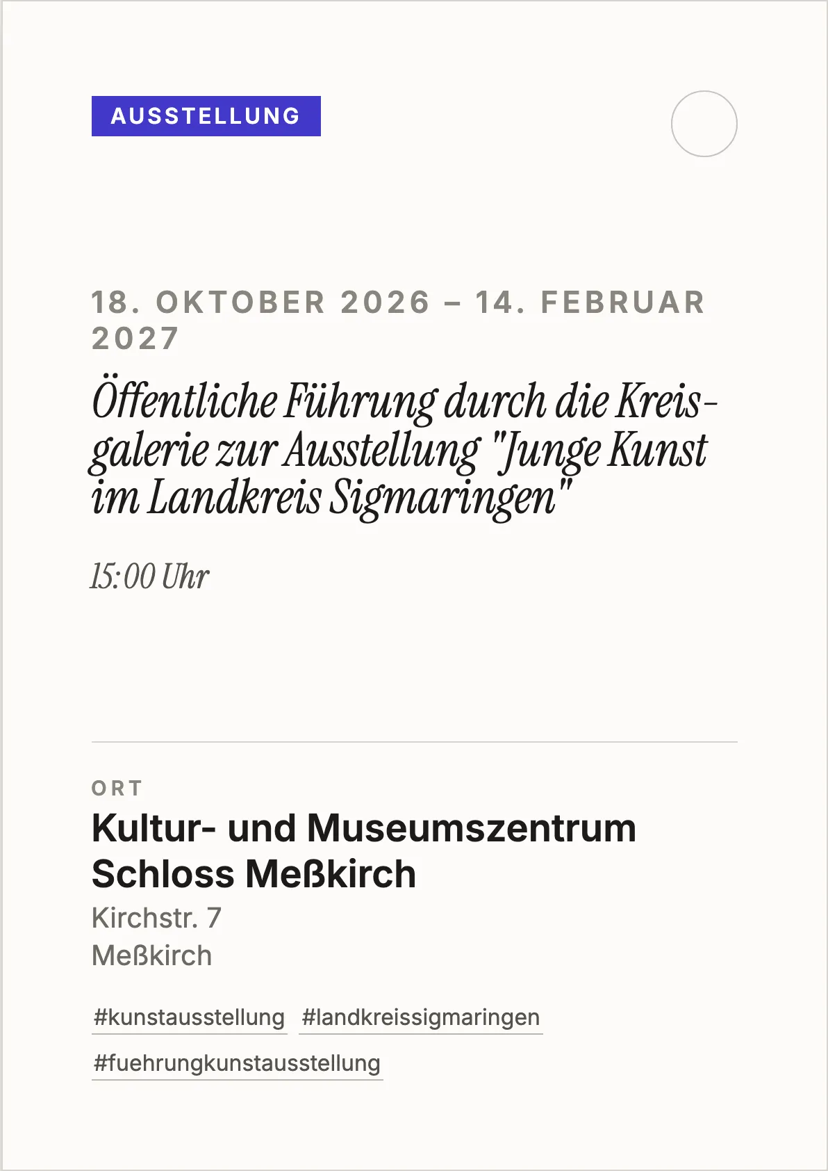Veranstaltungsflyer
