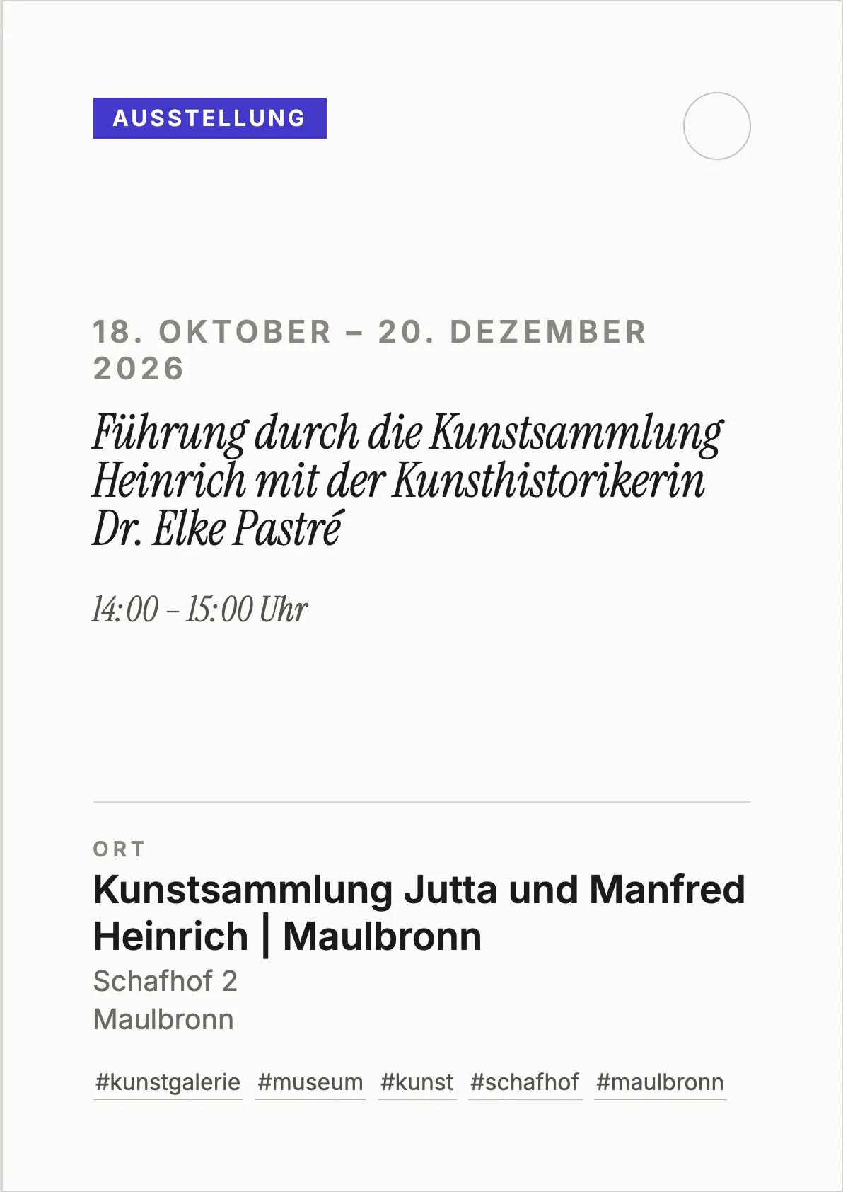 Veranstaltungsflyer