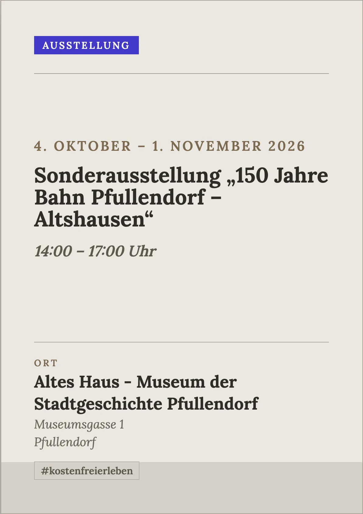 Veranstaltungsflyer