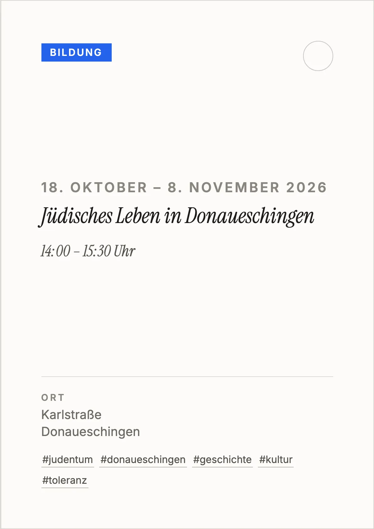 Veranstaltungsflyer