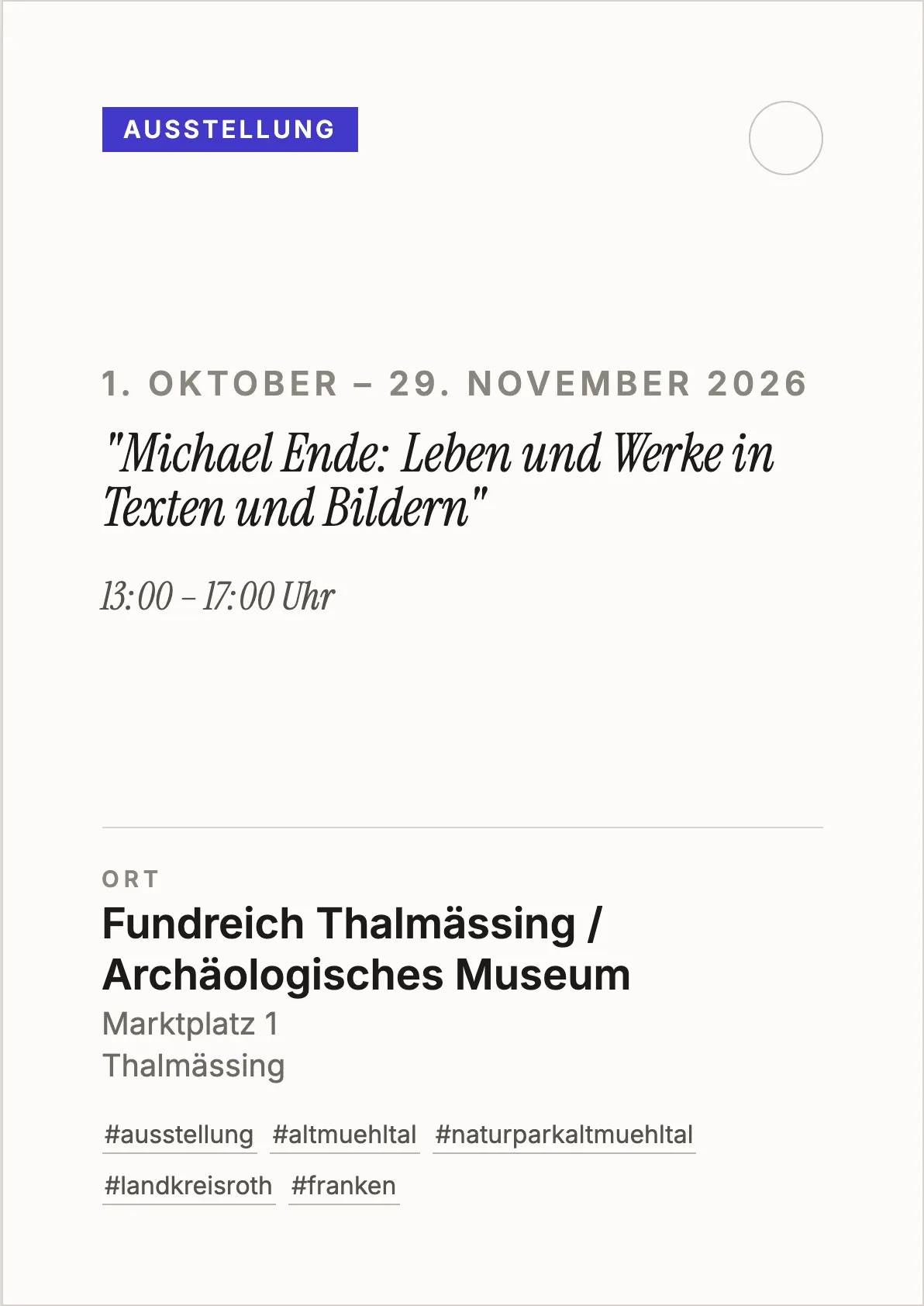 Veranstaltungsflyer