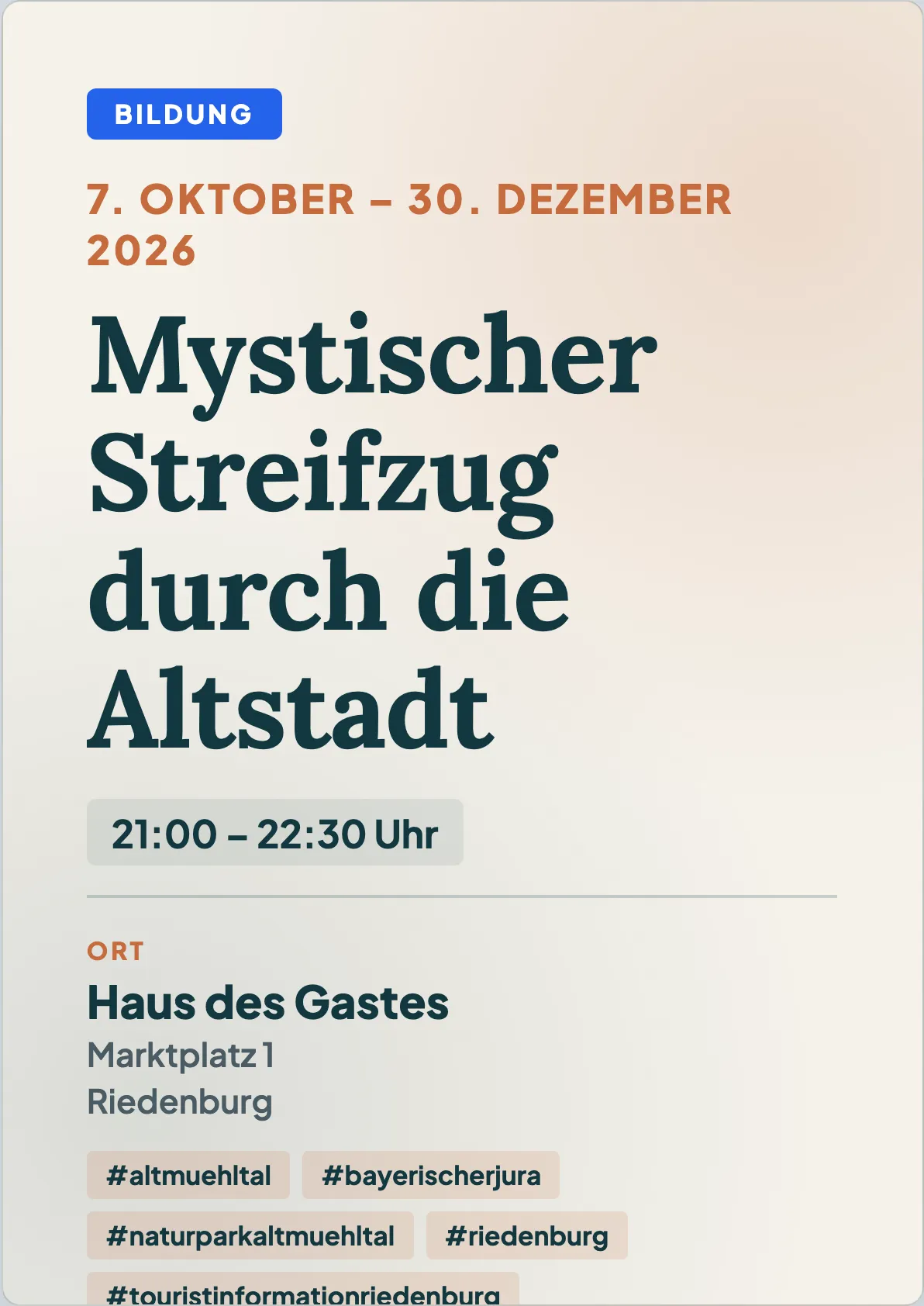 Veranstaltungsflyer