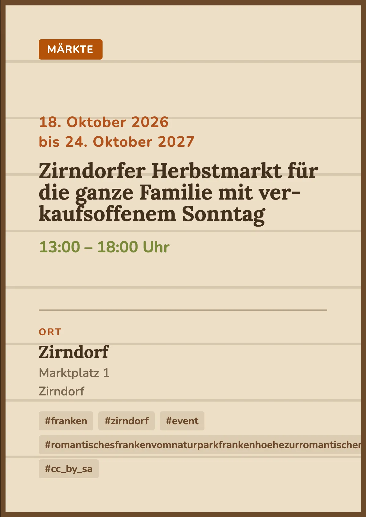 Veranstaltungsflyer