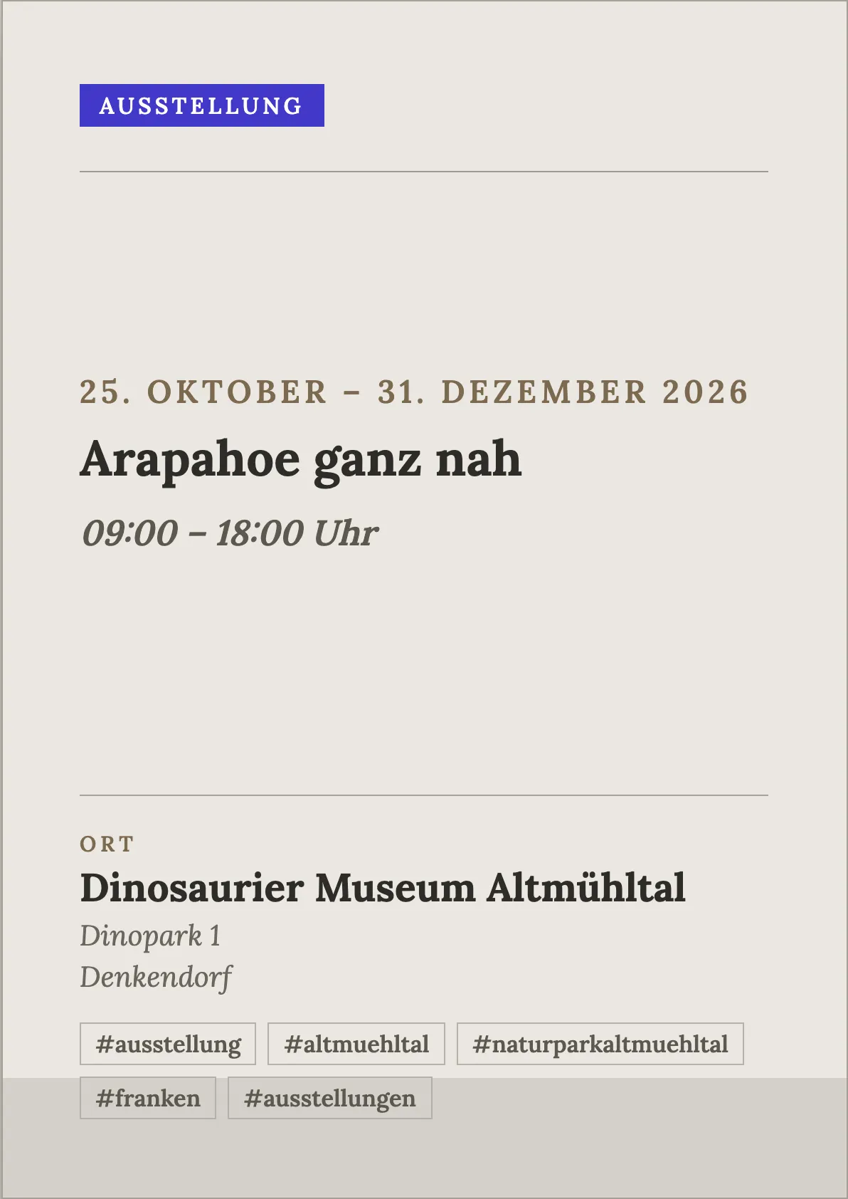 Veranstaltungsflyer