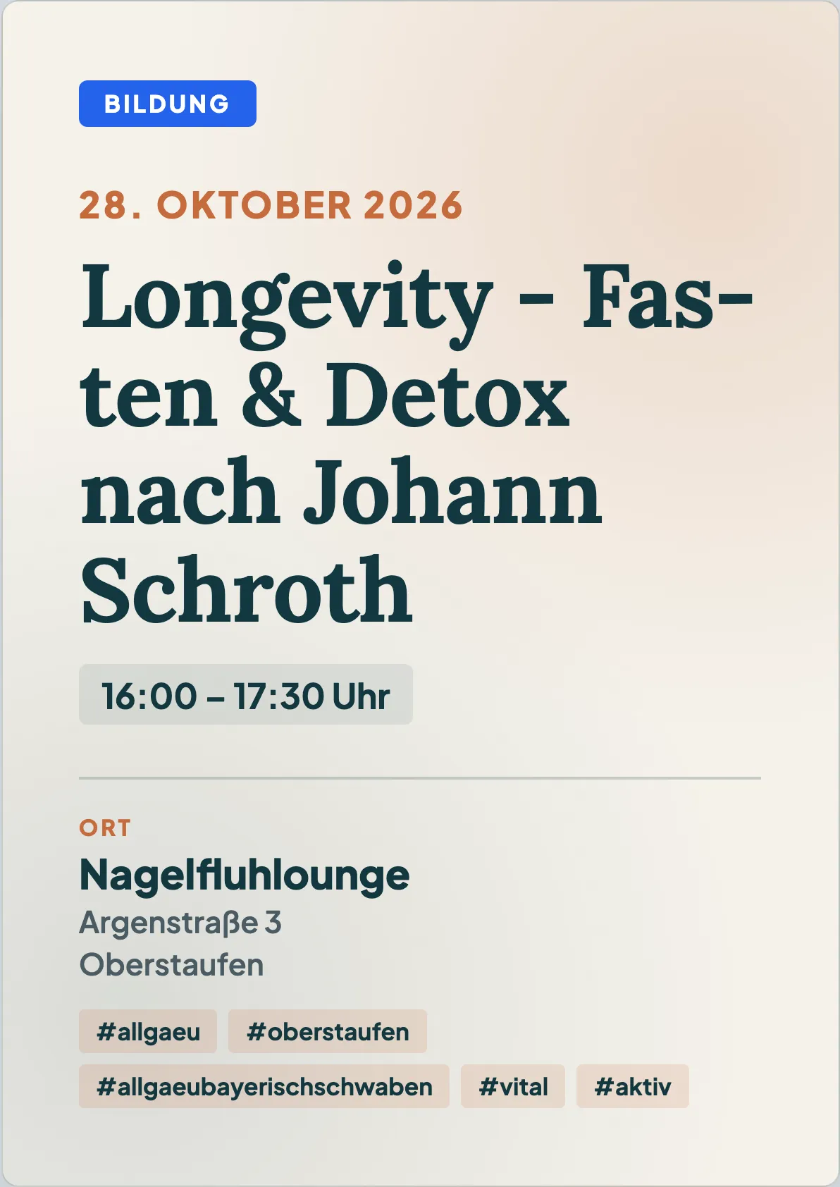 Veranstaltungsflyer