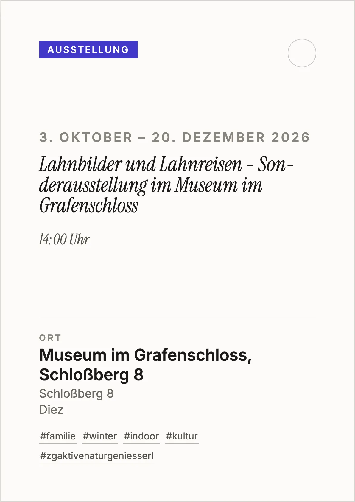 Veranstaltungsflyer