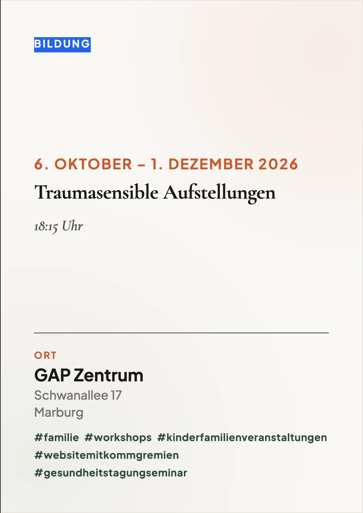 Veranstaltungsflyer