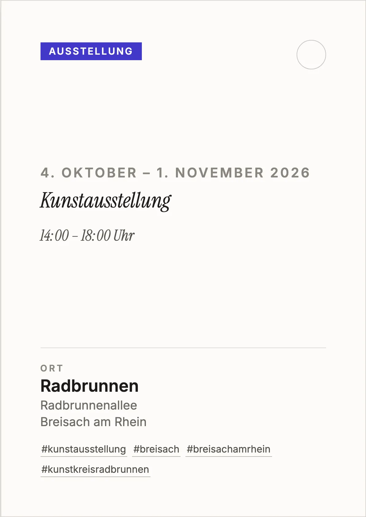 Veranstaltungsflyer