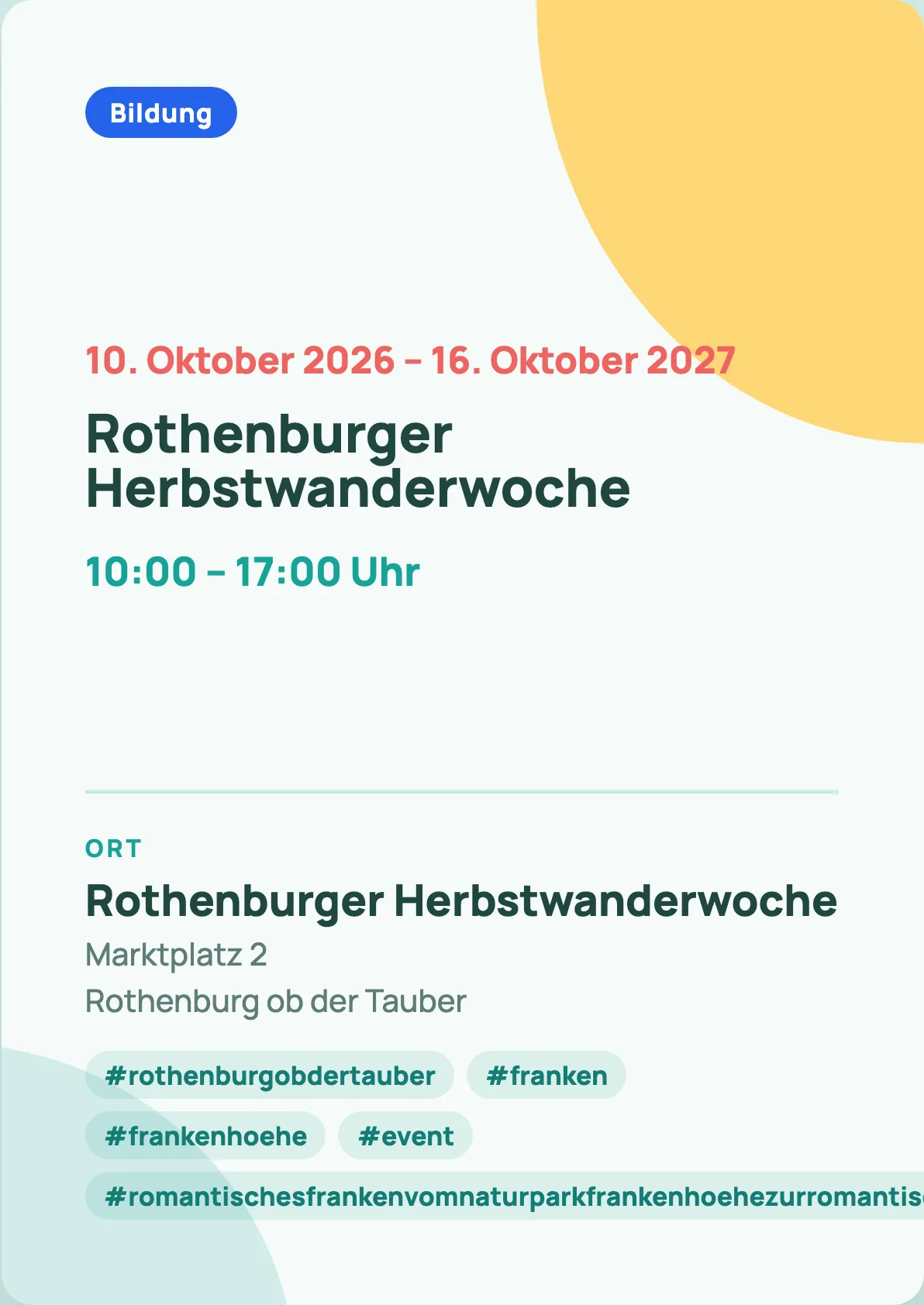 Veranstaltungsflyer
