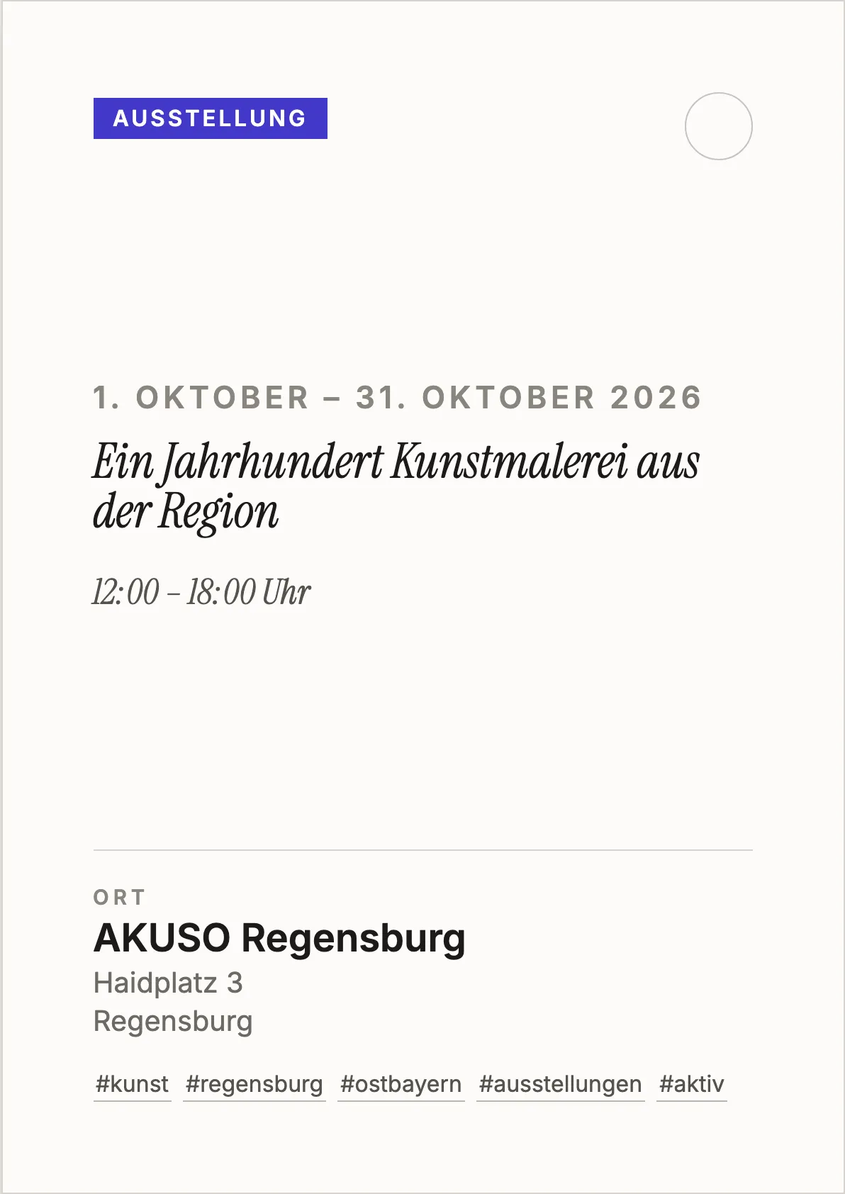 Veranstaltungsflyer