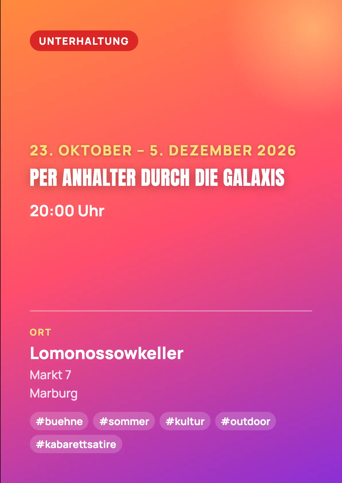 Veranstaltungsflyer