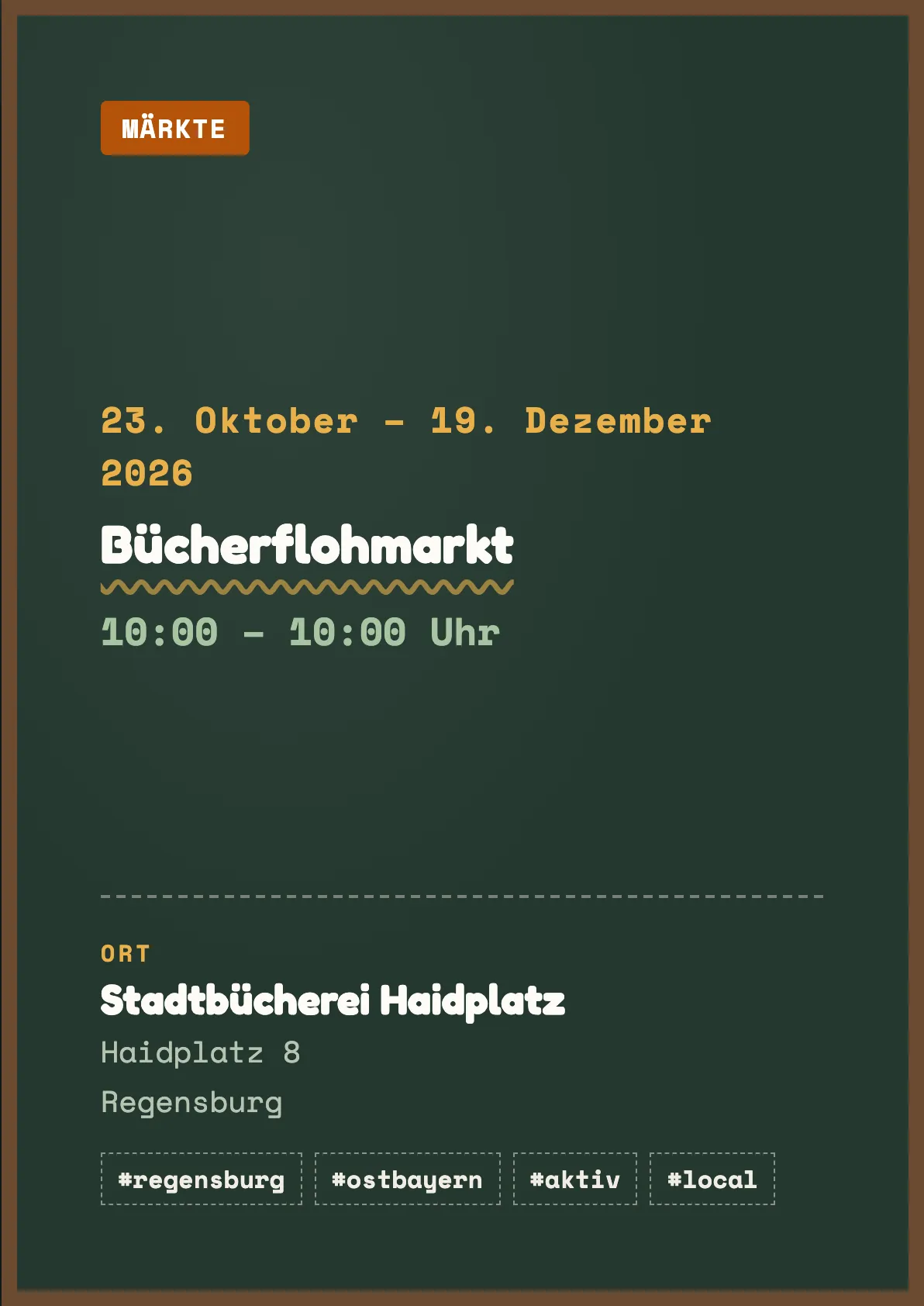 Veranstaltungsflyer