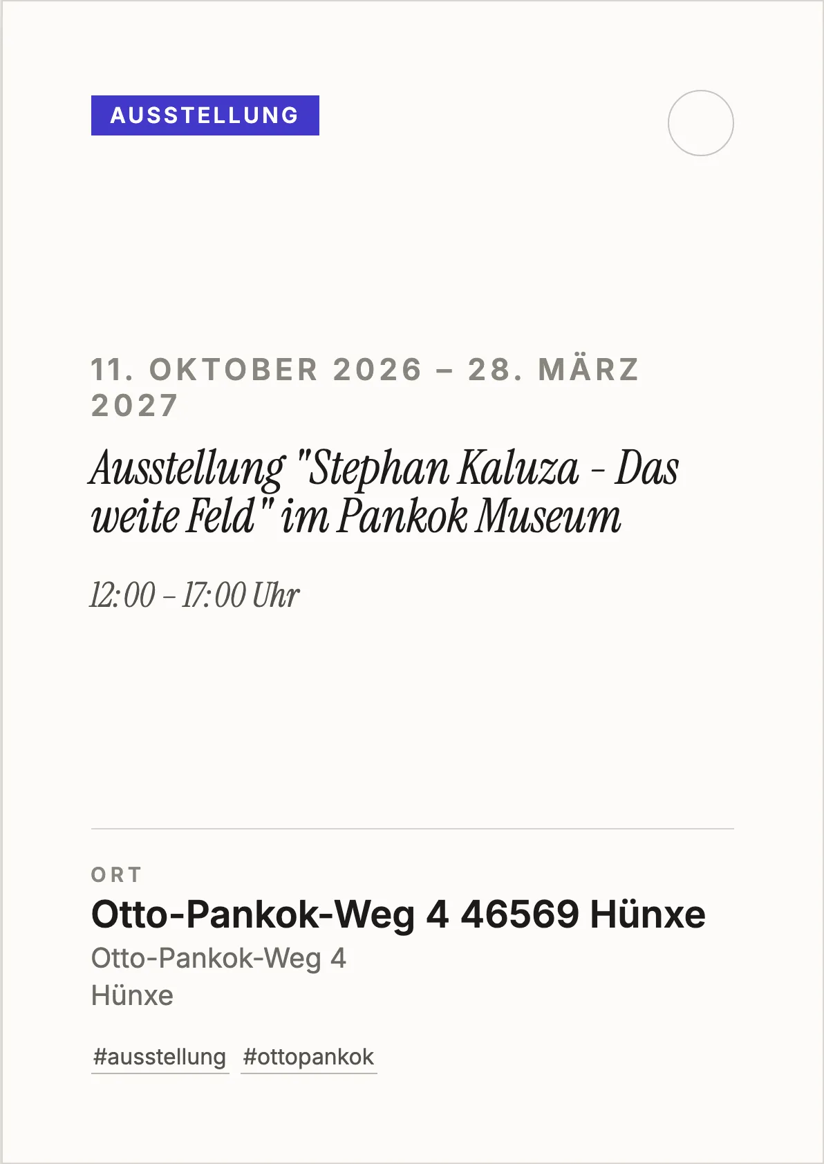 Veranstaltungsflyer
