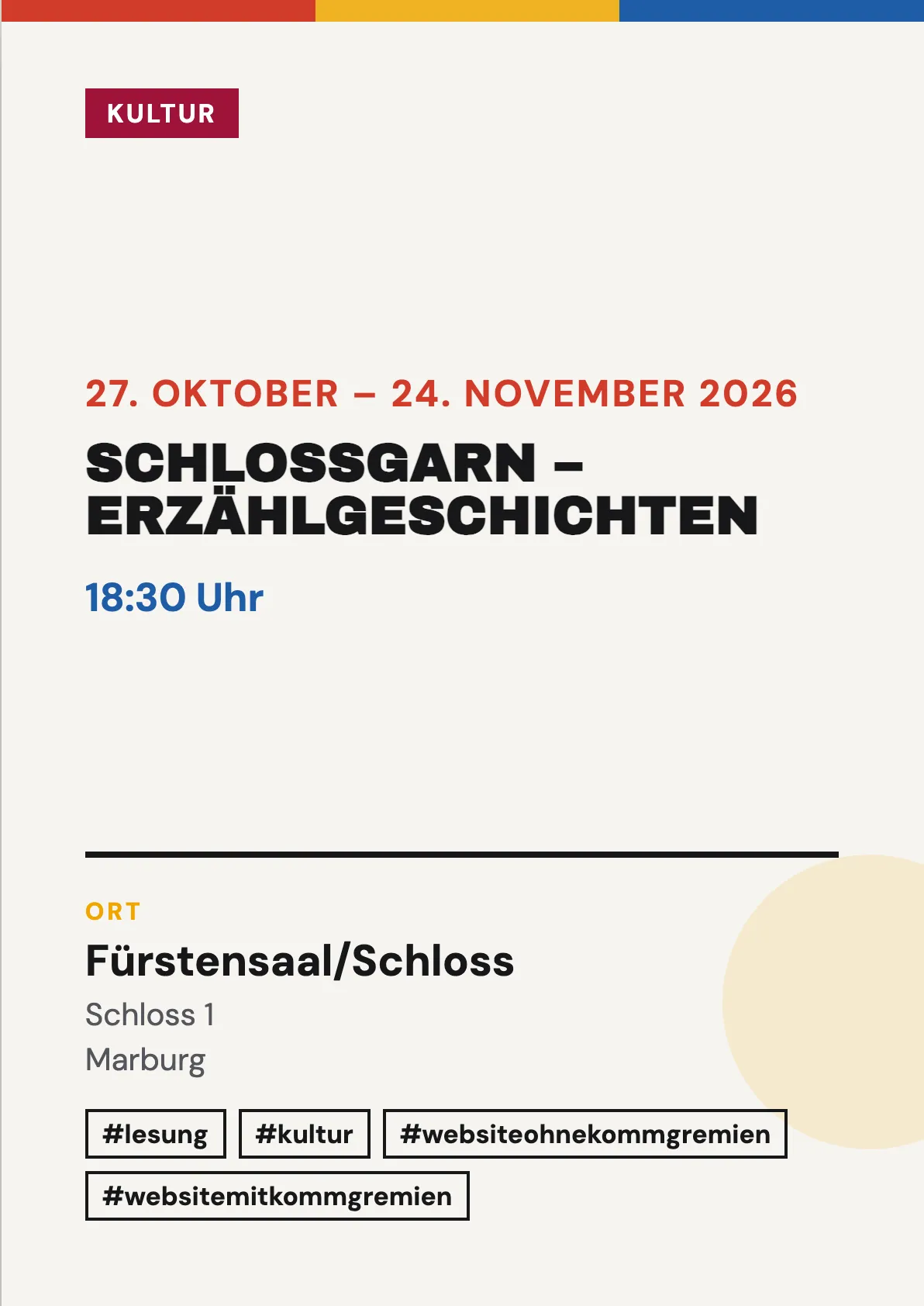Veranstaltungsflyer