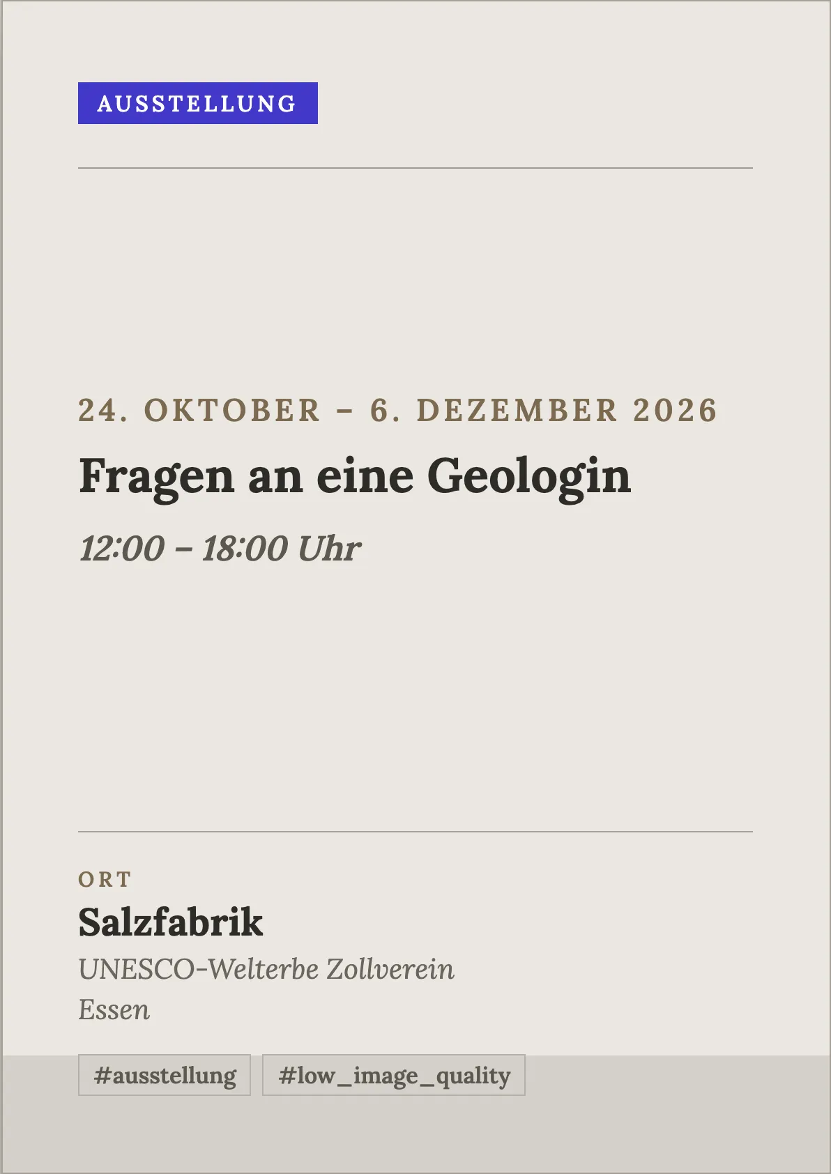 Veranstaltungsflyer